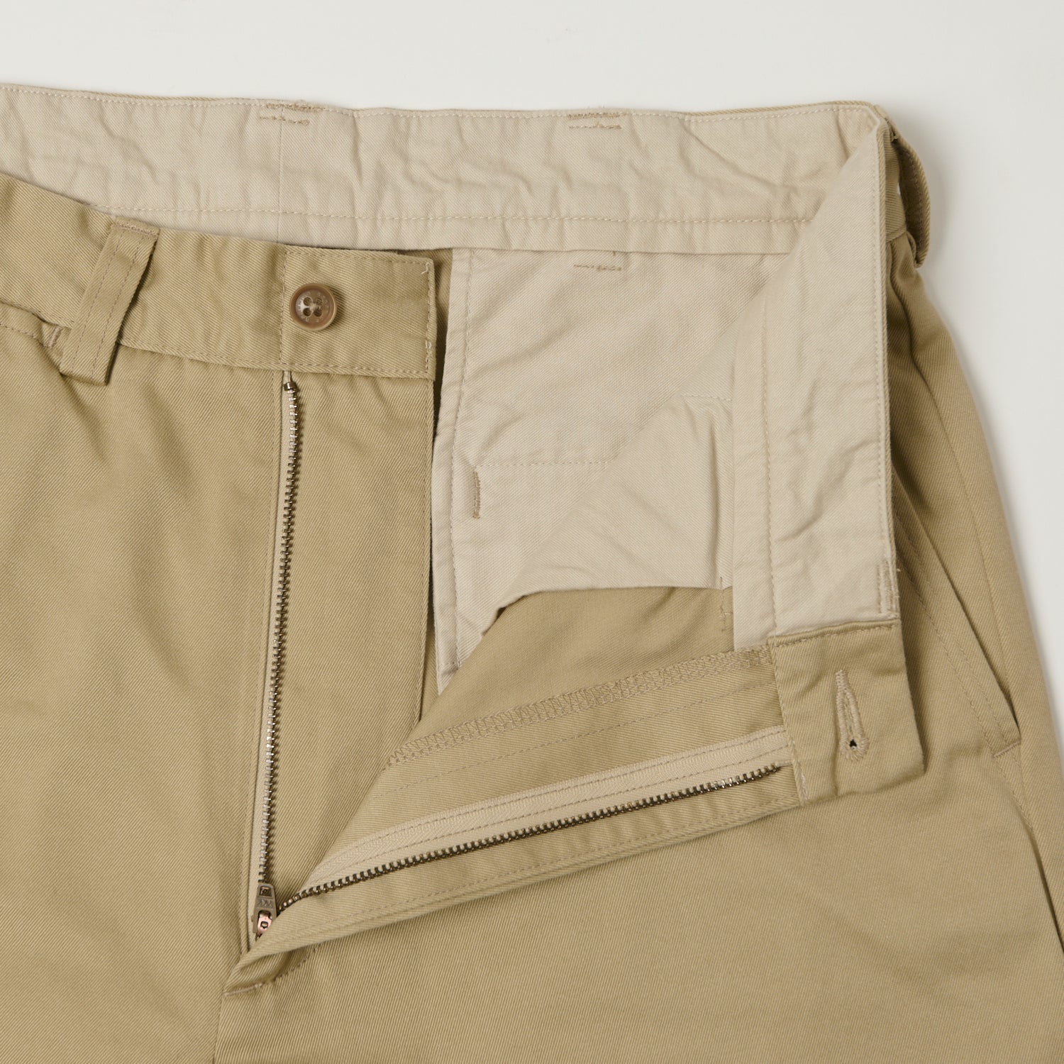 Nanamica Wide Straight Chino Pants - Khaki - Image 4