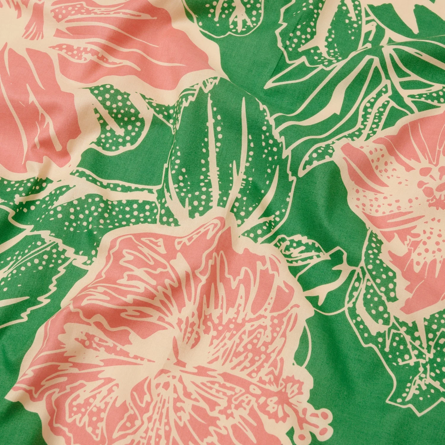 One Ear Brand 'Ridiculum' (Hibiscus) Bandana - Verdant Green - Image 2