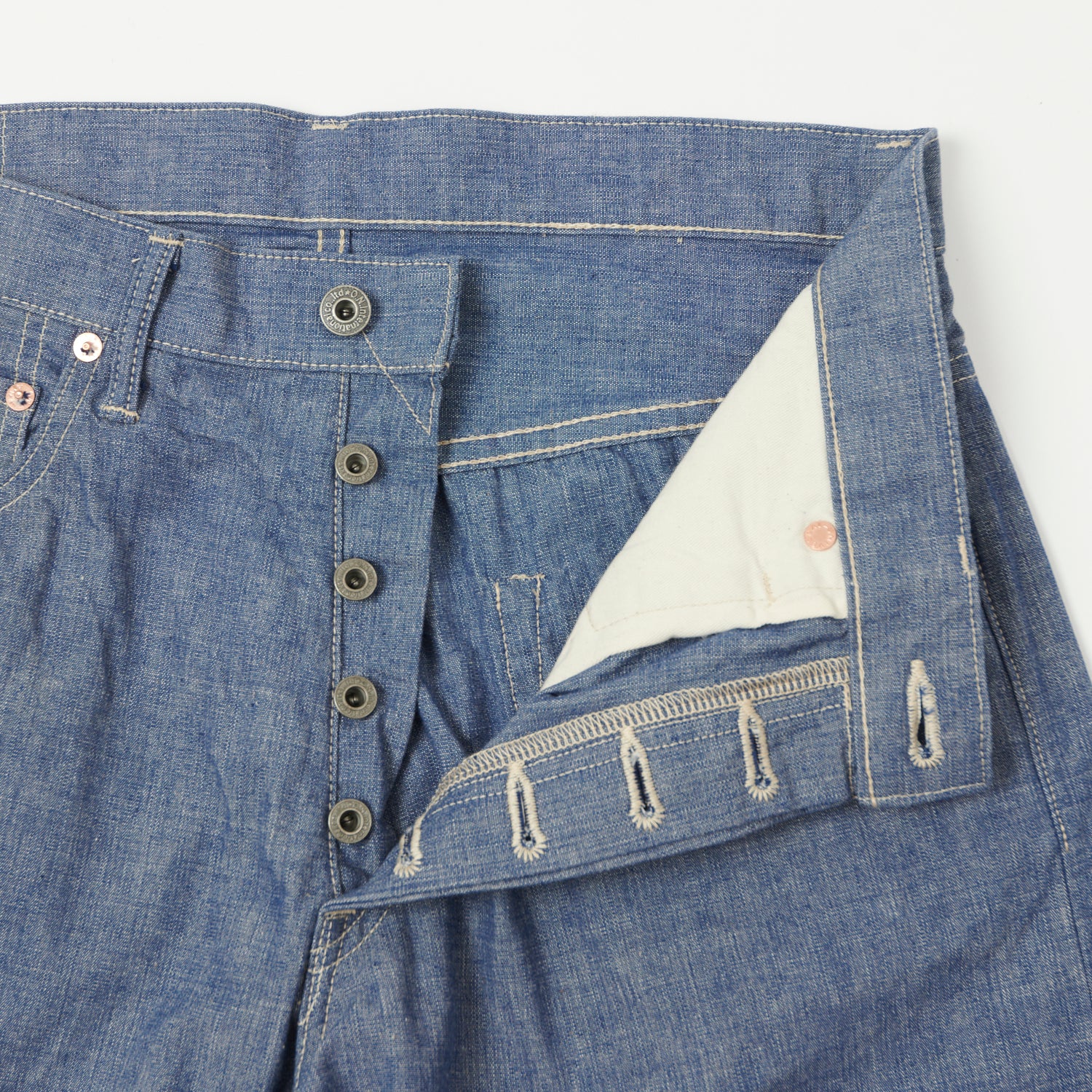 ONI Denim 022-SVCH 8.5oz Selvedge Chambray Wide Straight Jean - One Wash - Image 5