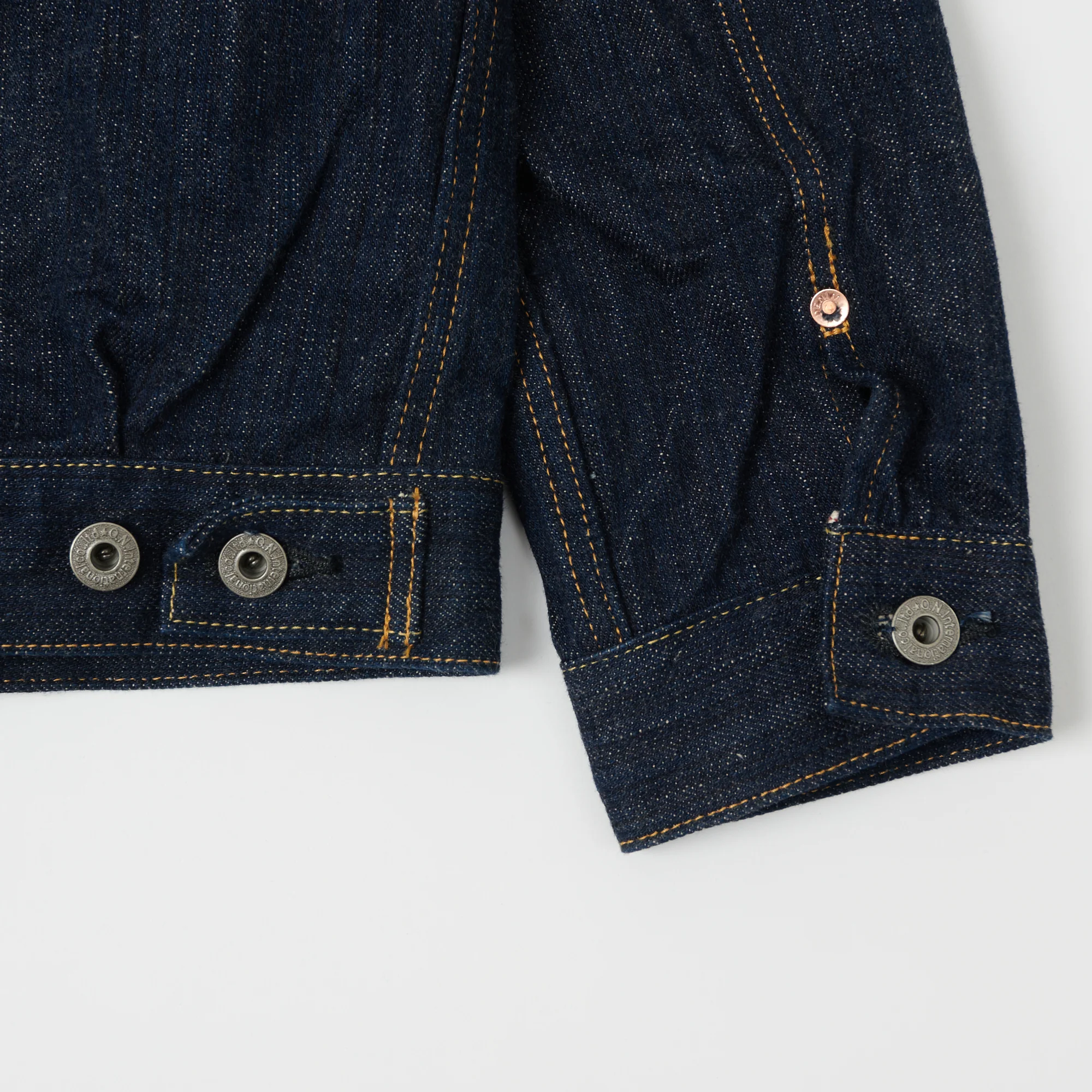 ONI Denim 02506P-SHM 'Kiwami' Semi Hand Made 16oz Type II Denim Jacket - Rinsed - Image 4