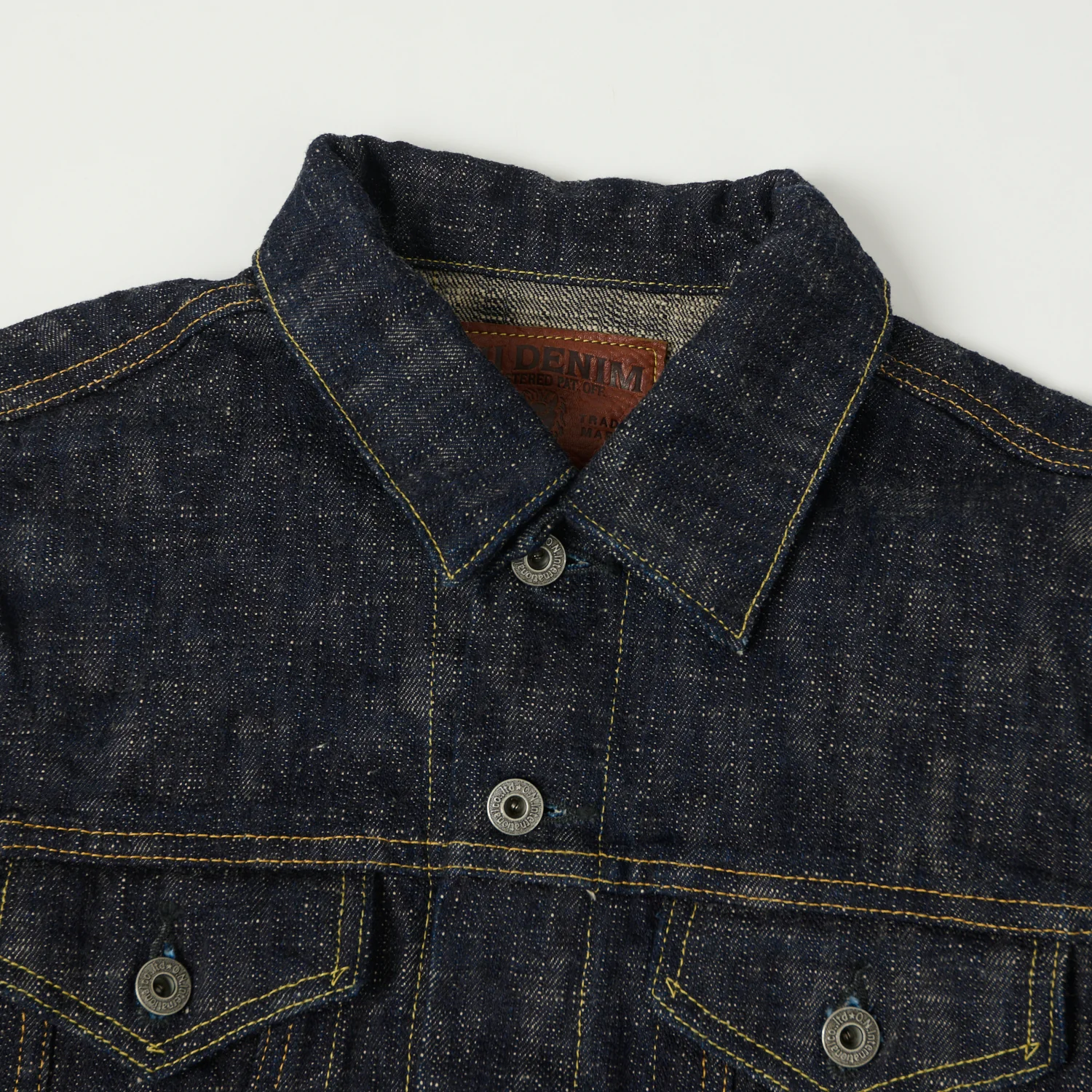 ONI Denim 02527P-Kasuri 17oz Type III Denim Jacket - One Wash - Image 2