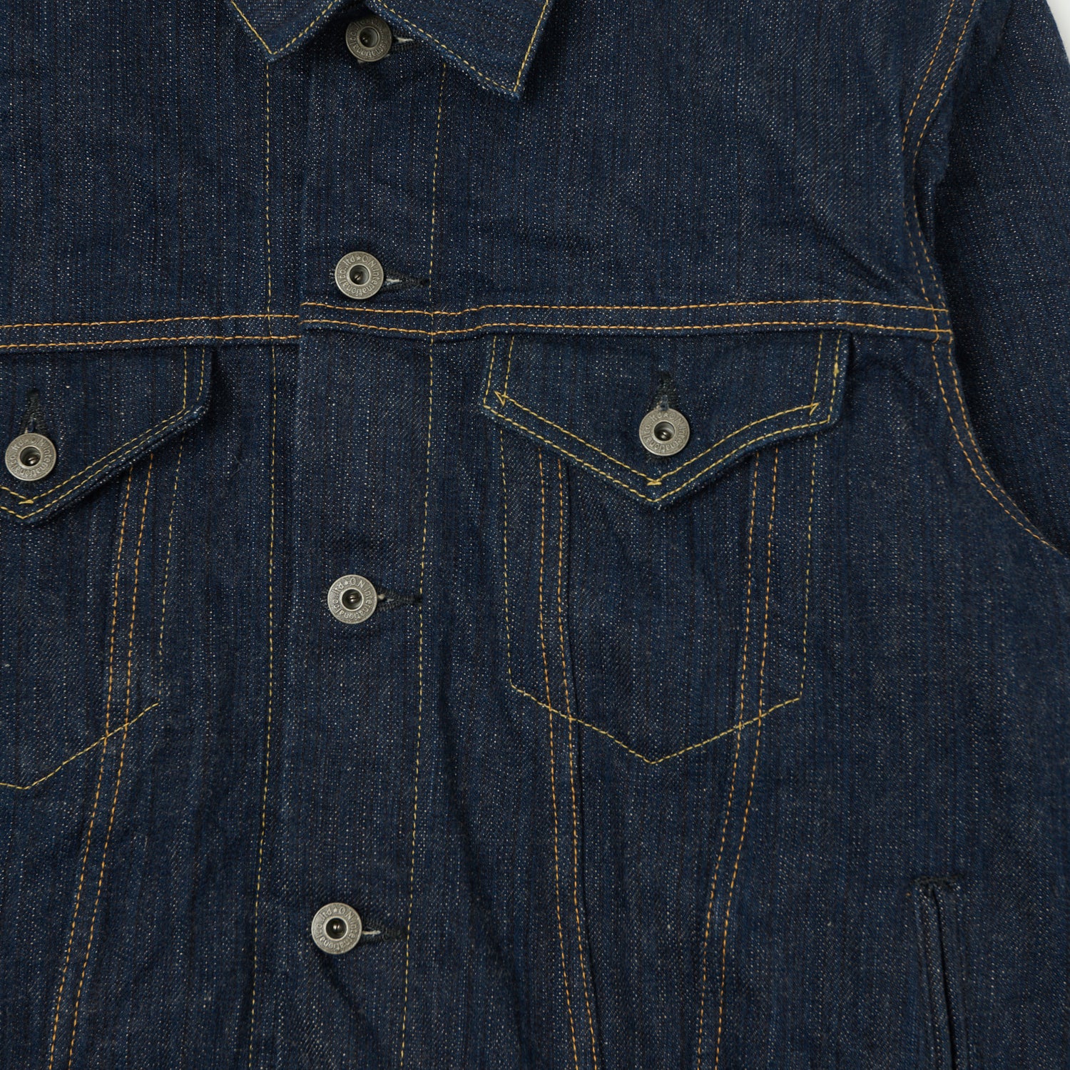 ONI Denim 02527P Kiwami 16oz Type III Denim Jacket - One Wash - Image 3