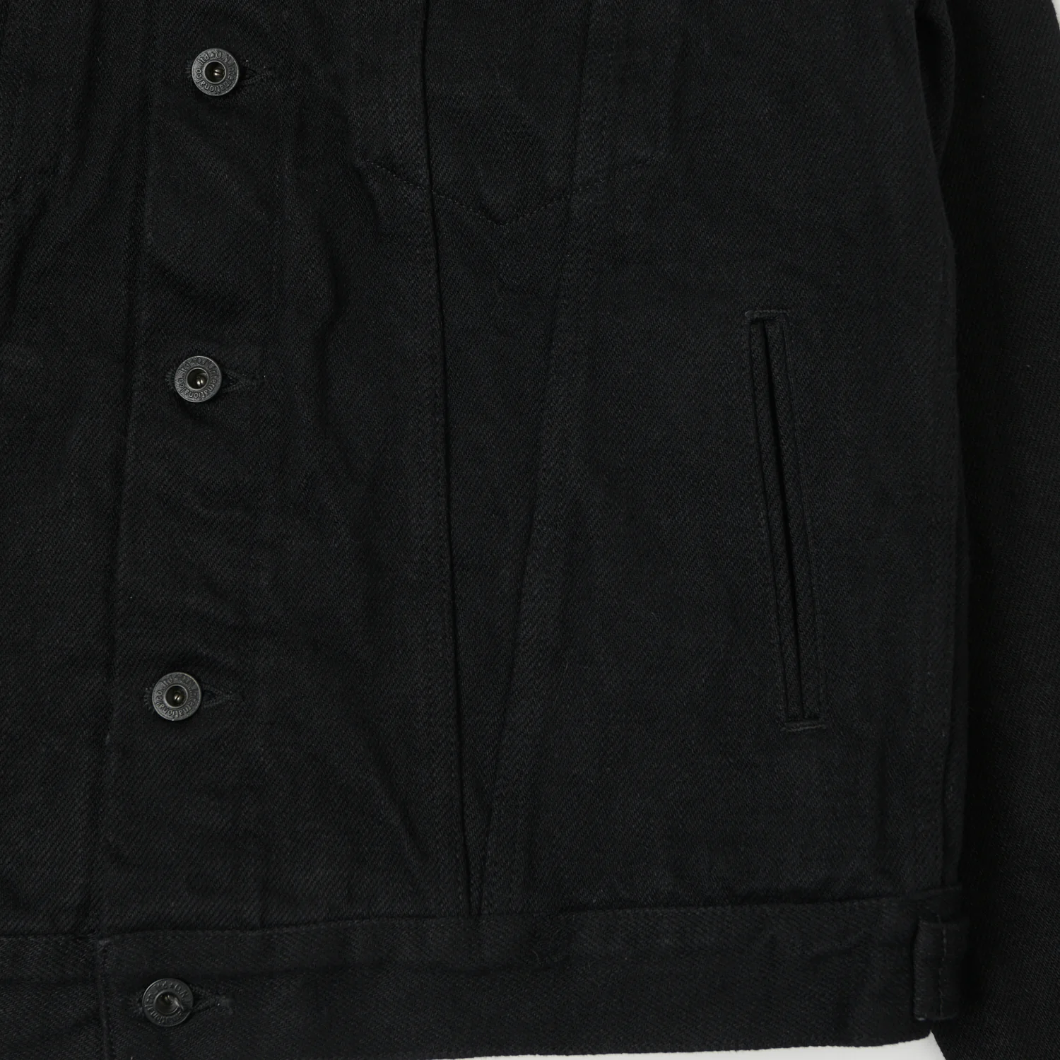 ONI Denim 02527P-ZR-BKBK Secret Denim Type III Denim Jacket - Black One Wash - Image 6