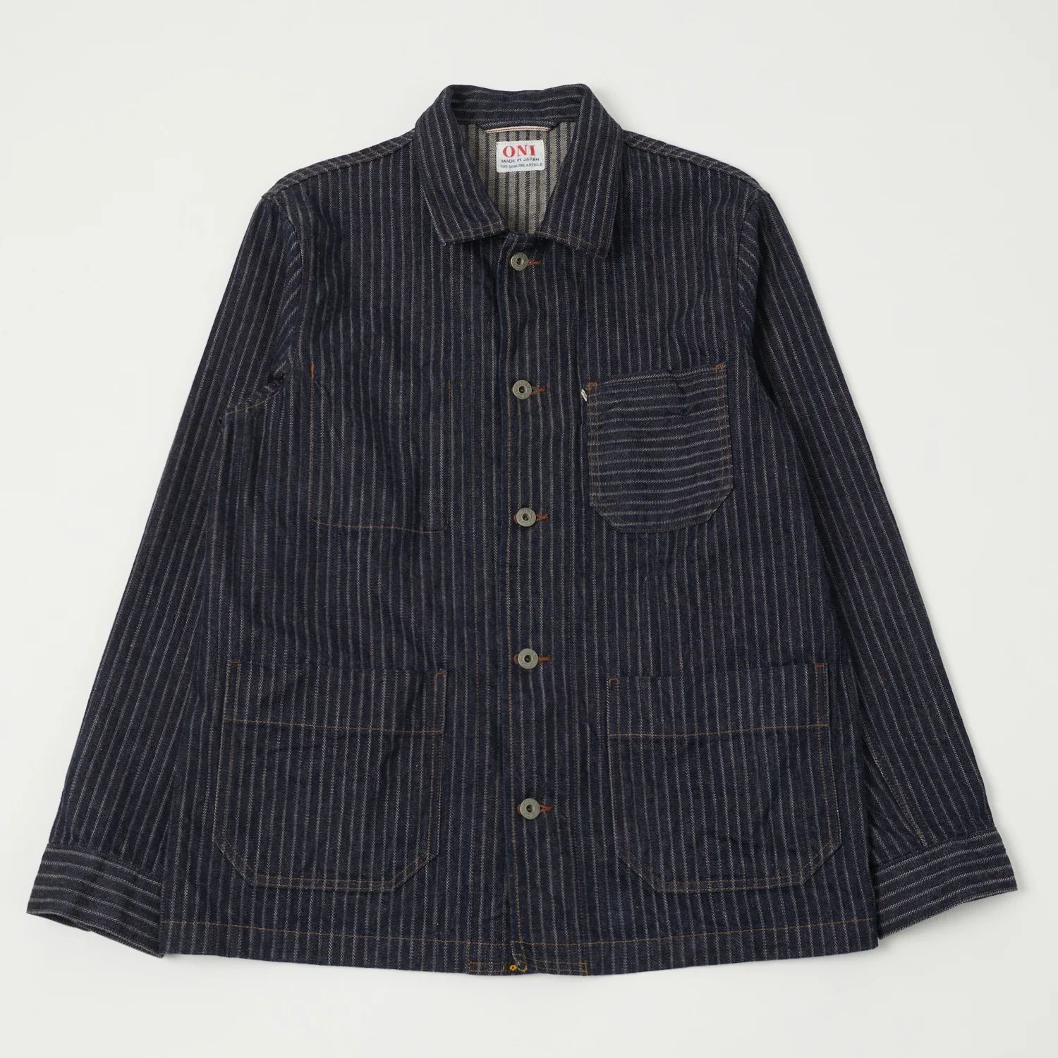 ONI Denim 03101-HJS 12oz Drop Needle Coverall Jacket - One Wash