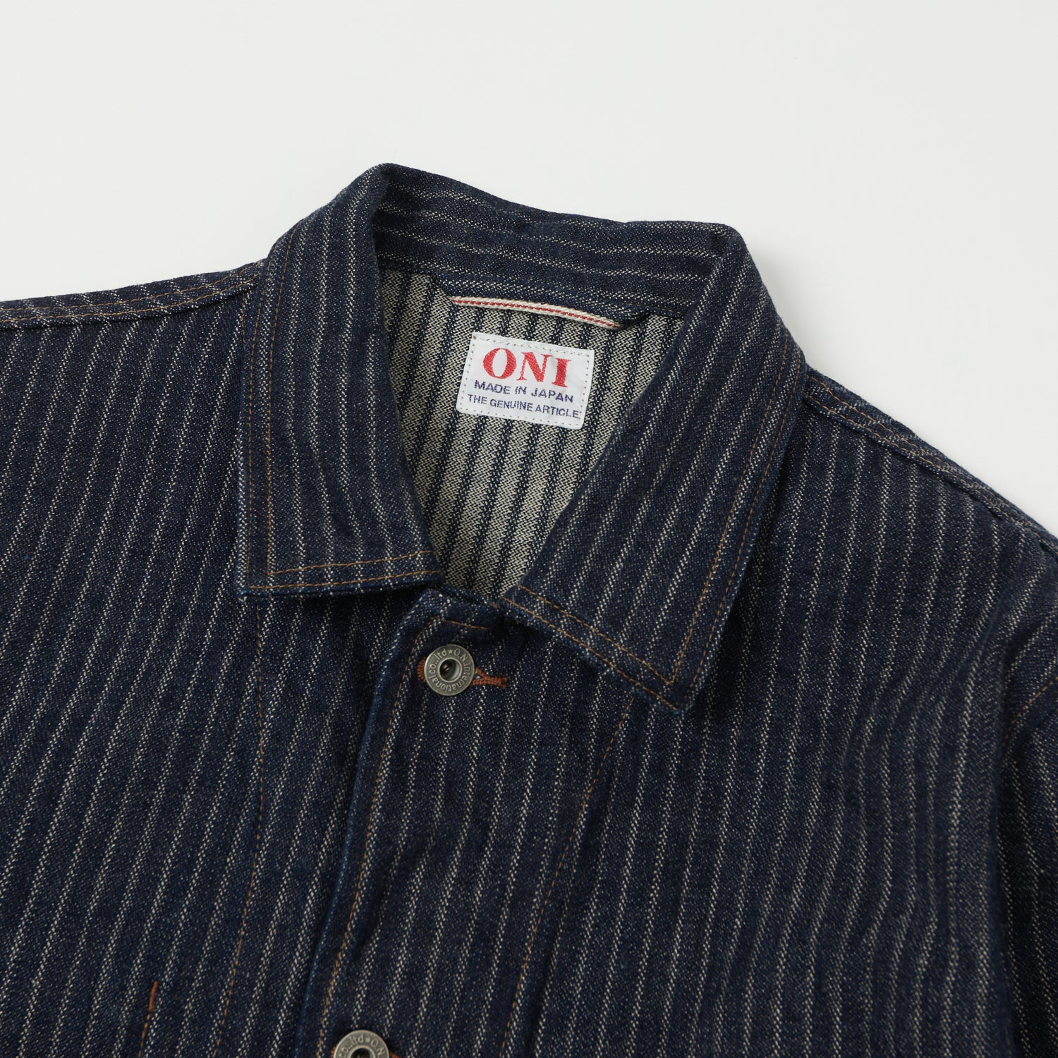 ONI Denim 03101-HJS 12oz Drop Needle Coverall Jacket - One Wash - Image 3