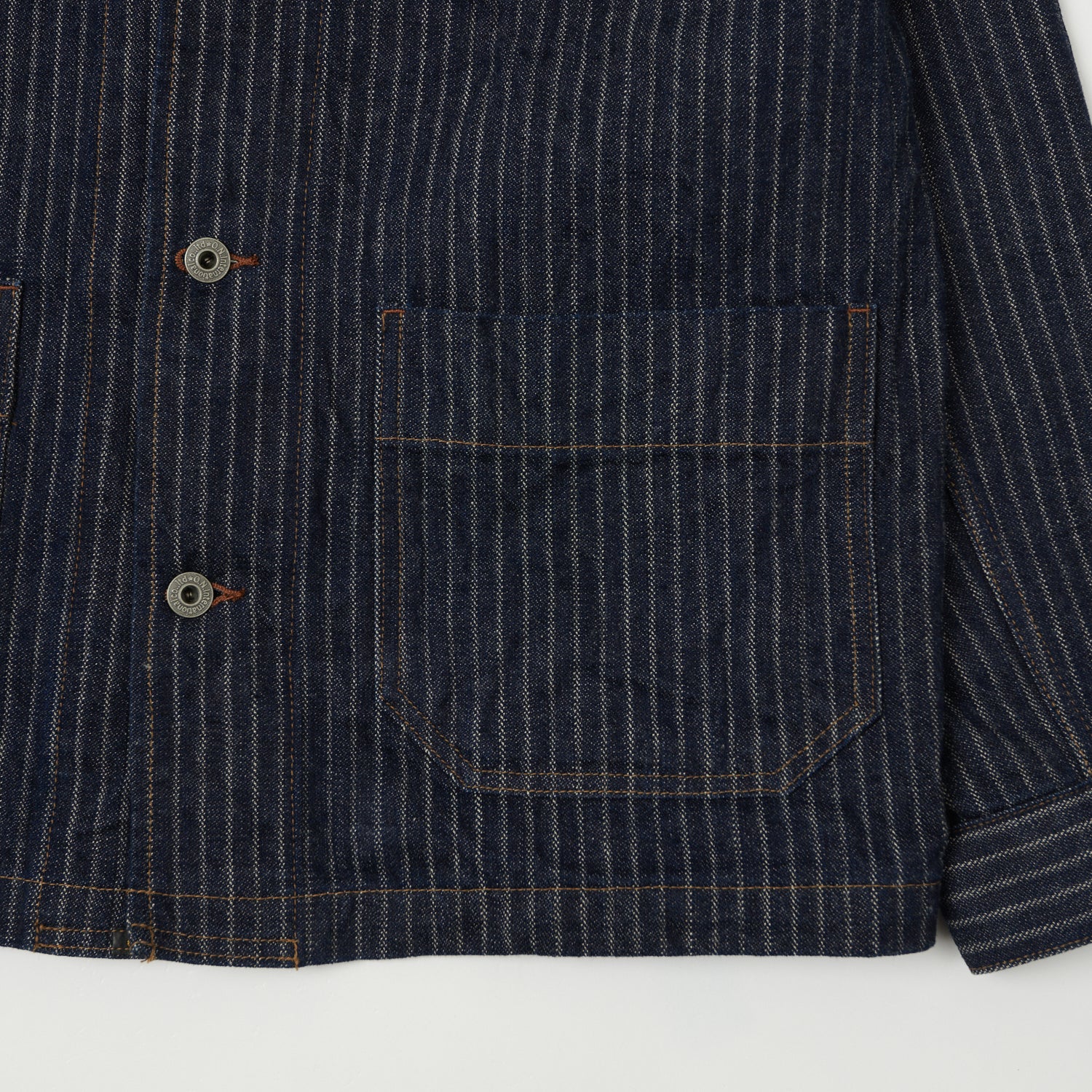ONI Denim 03101-HJS 12oz Drop Needle Coverall Jacket - One Wash - Image 4