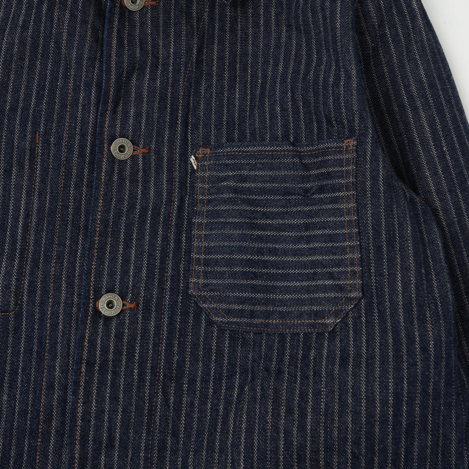 ONI Denim 03101-HJS 12oz Drop Needle Coverall Jacket - One Wash - Image 5