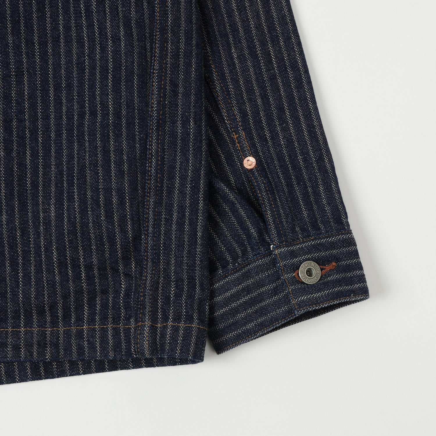 ONI Denim 03101-HJS 12oz Drop Needle Coverall Jacket - One Wash - Image 6