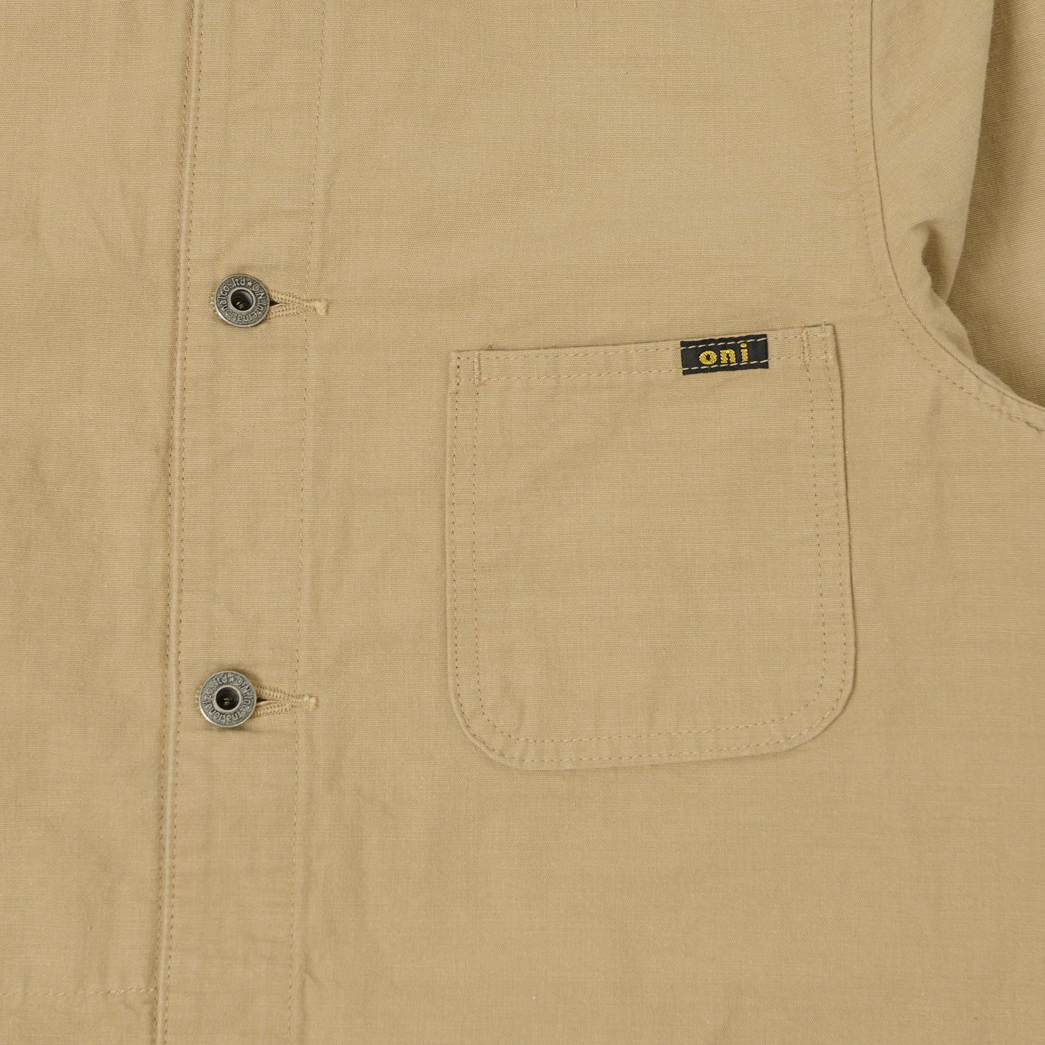 ONI Denim 03500-8BE 8oz 'Beta Chambray' Coverall Jacket - Beige - Image 3