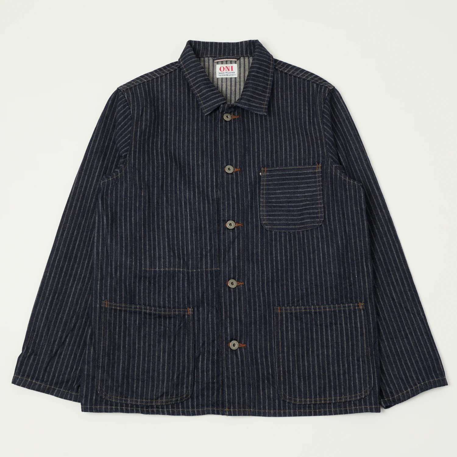 ONI Denim 03501-HJS 12oz Drop Needle Coverall Jacket - One Wash