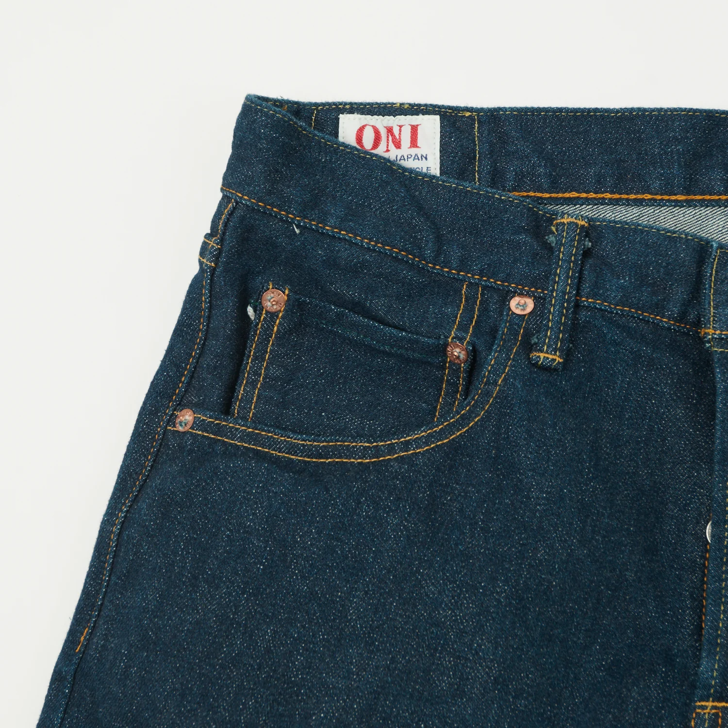 ONI Denim 121S Ishikawadai 15oz Slim Tapered Stretch Jean - One Wash - Image 4