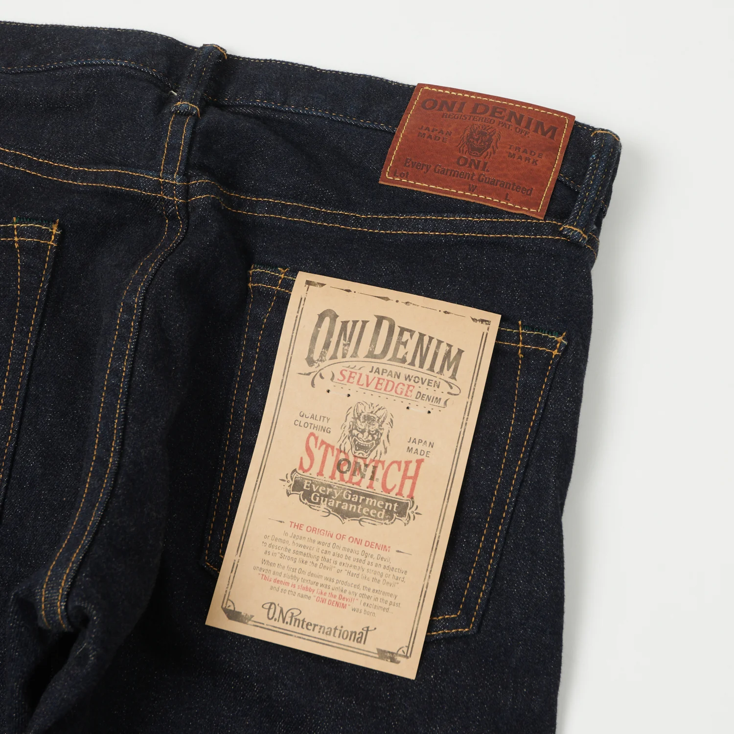 ONI Denim 122S-BE 15oz Slim Tapered Stretch Jean - One Wash - Image 2