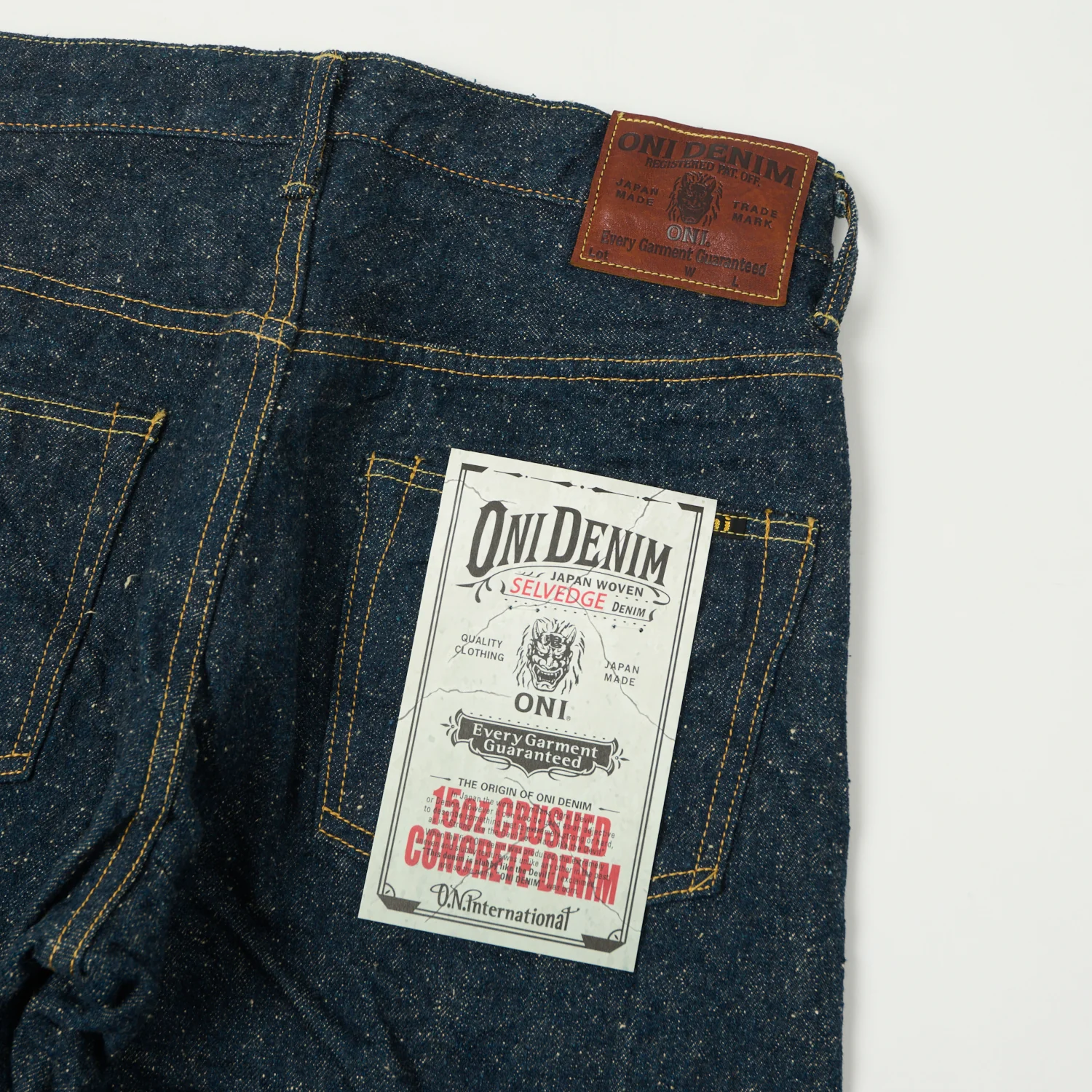 ONI Denim 200-CCD Kabuki 'Crushed Concrete Denim' 15oz Wide Straight Jean - One Wash - Image 2