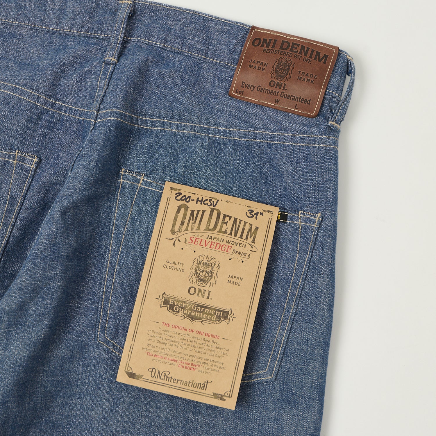 ONI Denim 200-HCSV 8oz Chambray Wide Straight Jean - Blue - Image 2