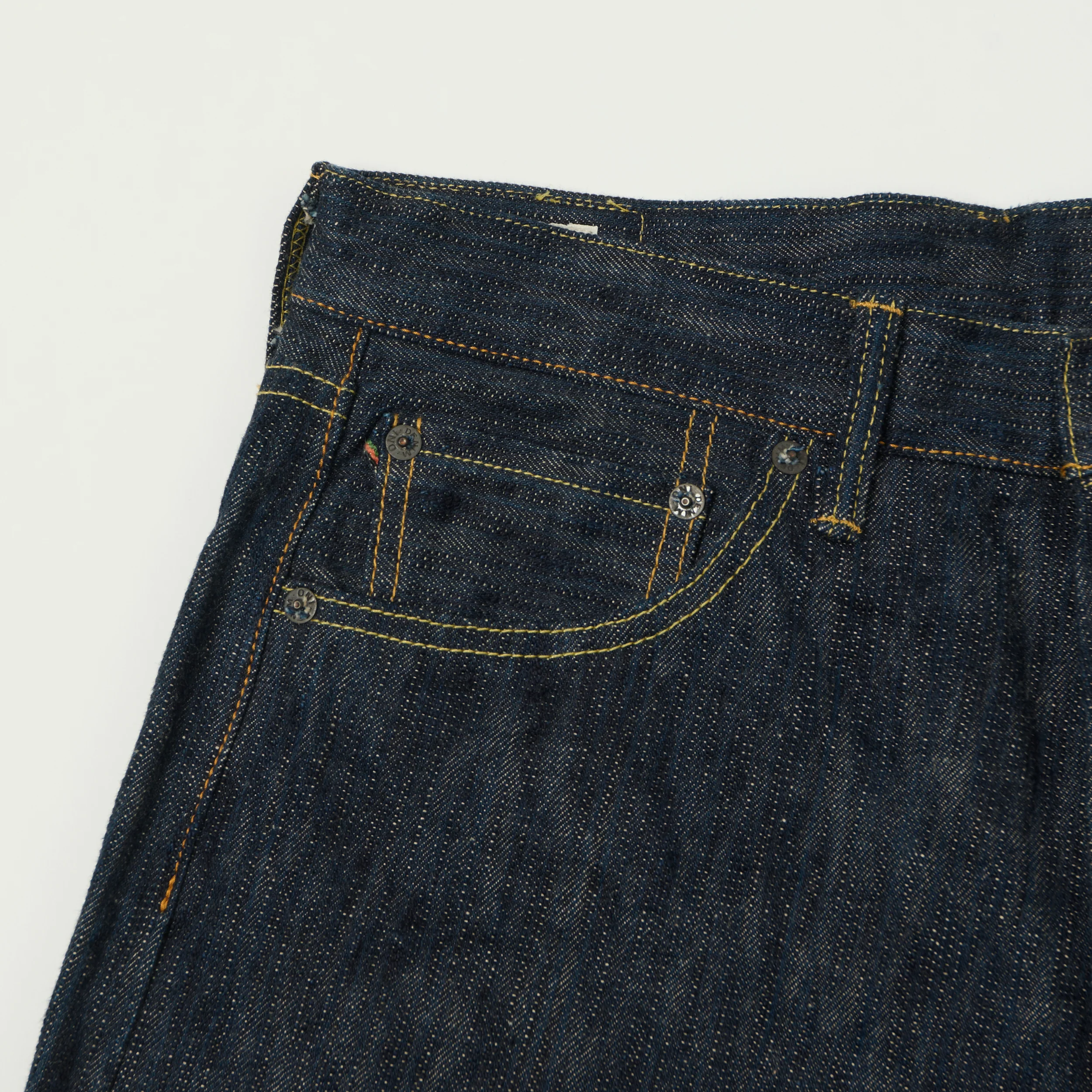 ONI Denim 245NIKHN Natural Indigo Kihannen 18oz Relaxed Tapered Jean - One Wash - Image 4