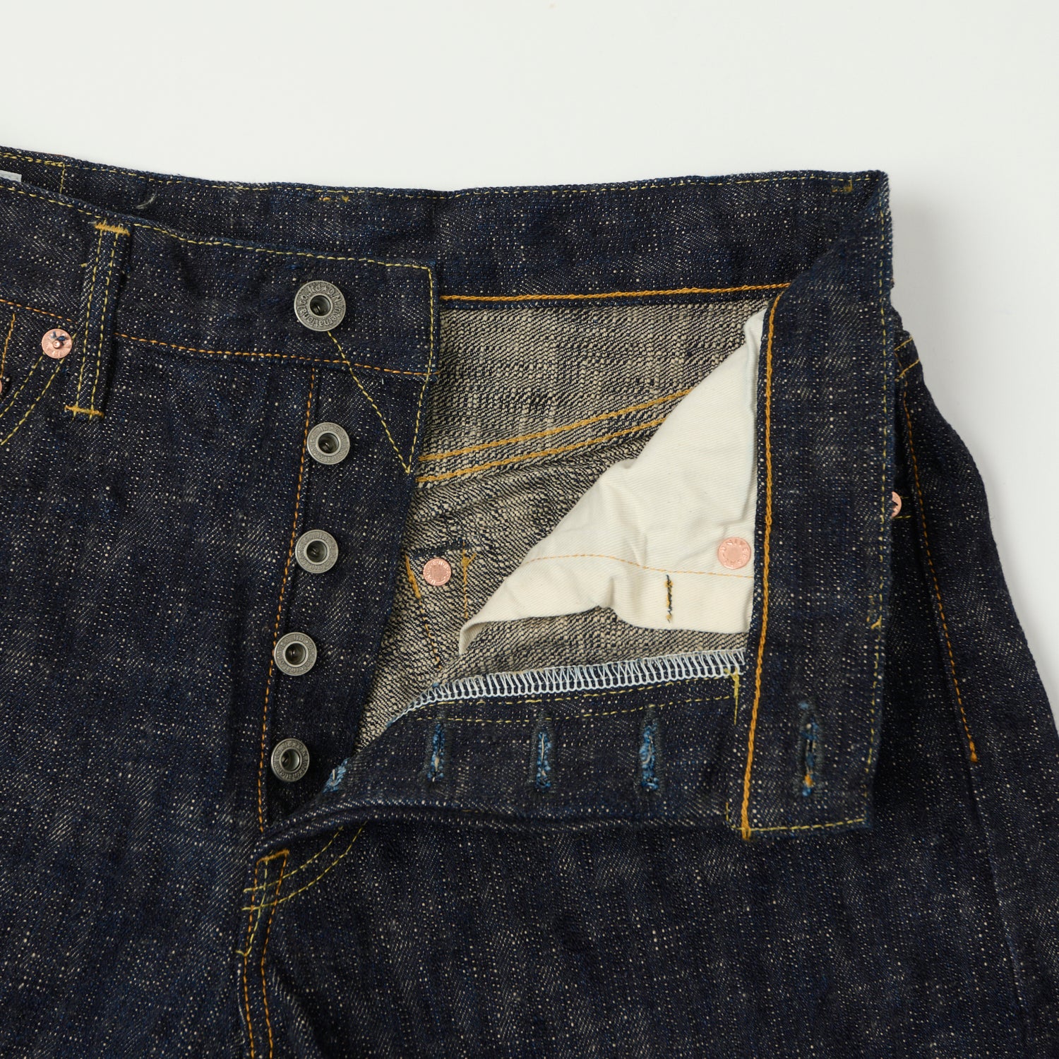 ONI Denim 246-Kasuri 17oz Relaxed Tapered Jean - One Wash - Image 5