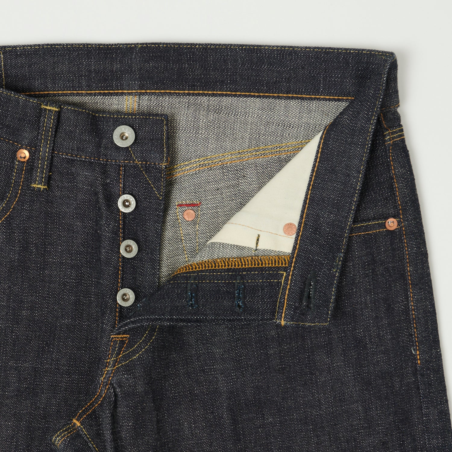ONI Denim 417 14oz Slim Straight Jean - Raw - Image 3