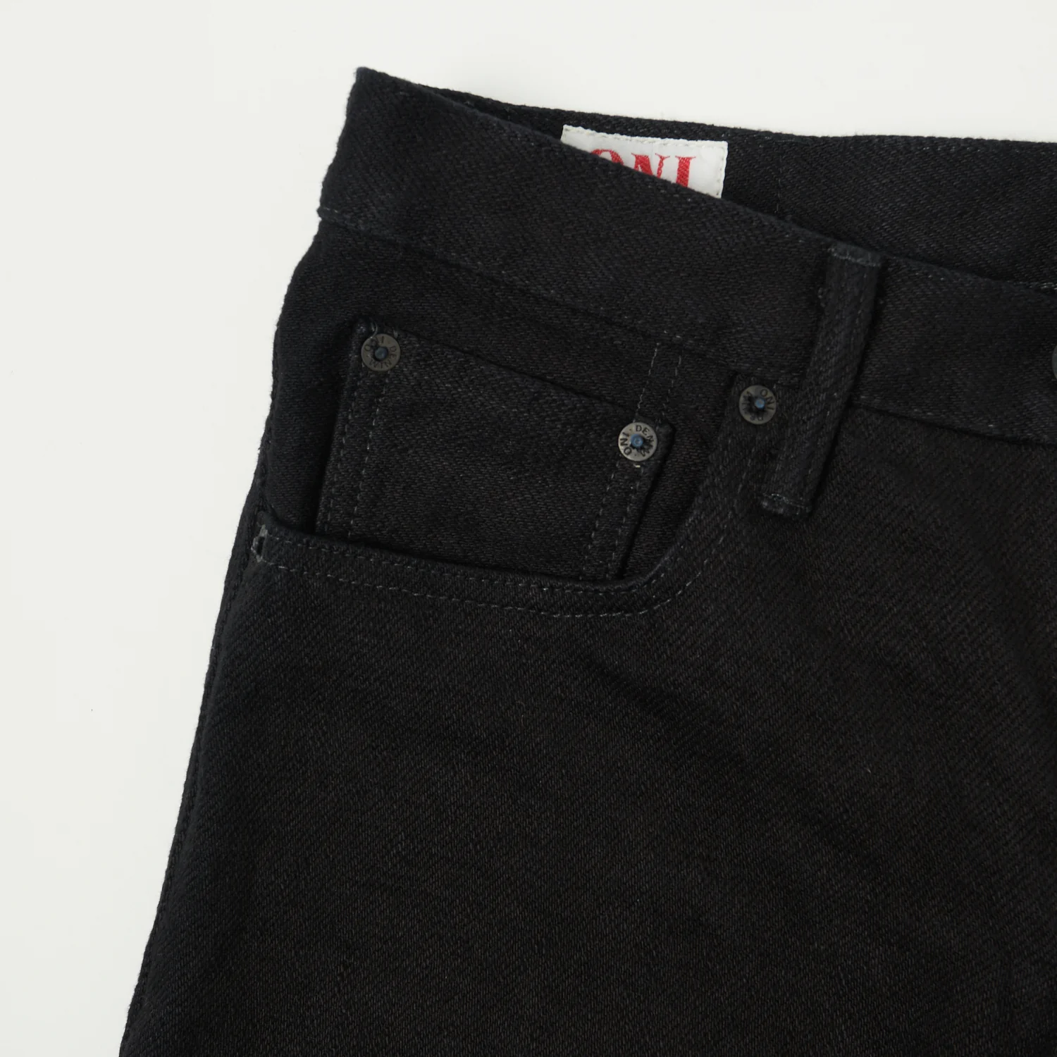 ONI Denim 506 AIZUMIxBLACK 20oz Slim Tapered Jean - One Wash - Image 5