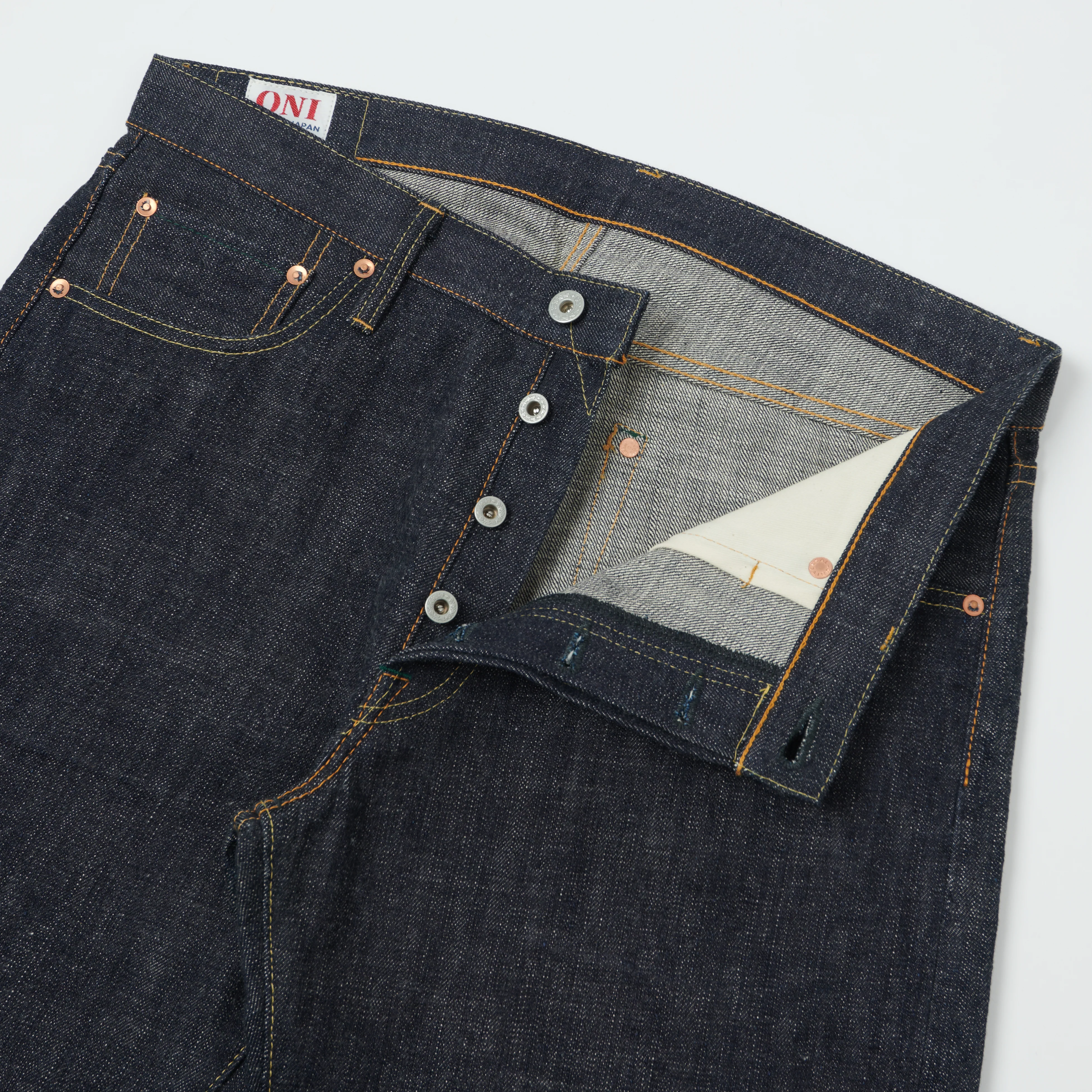 ONI Denim 562 14oz Slim Straight Jean - Raw - Image 5
