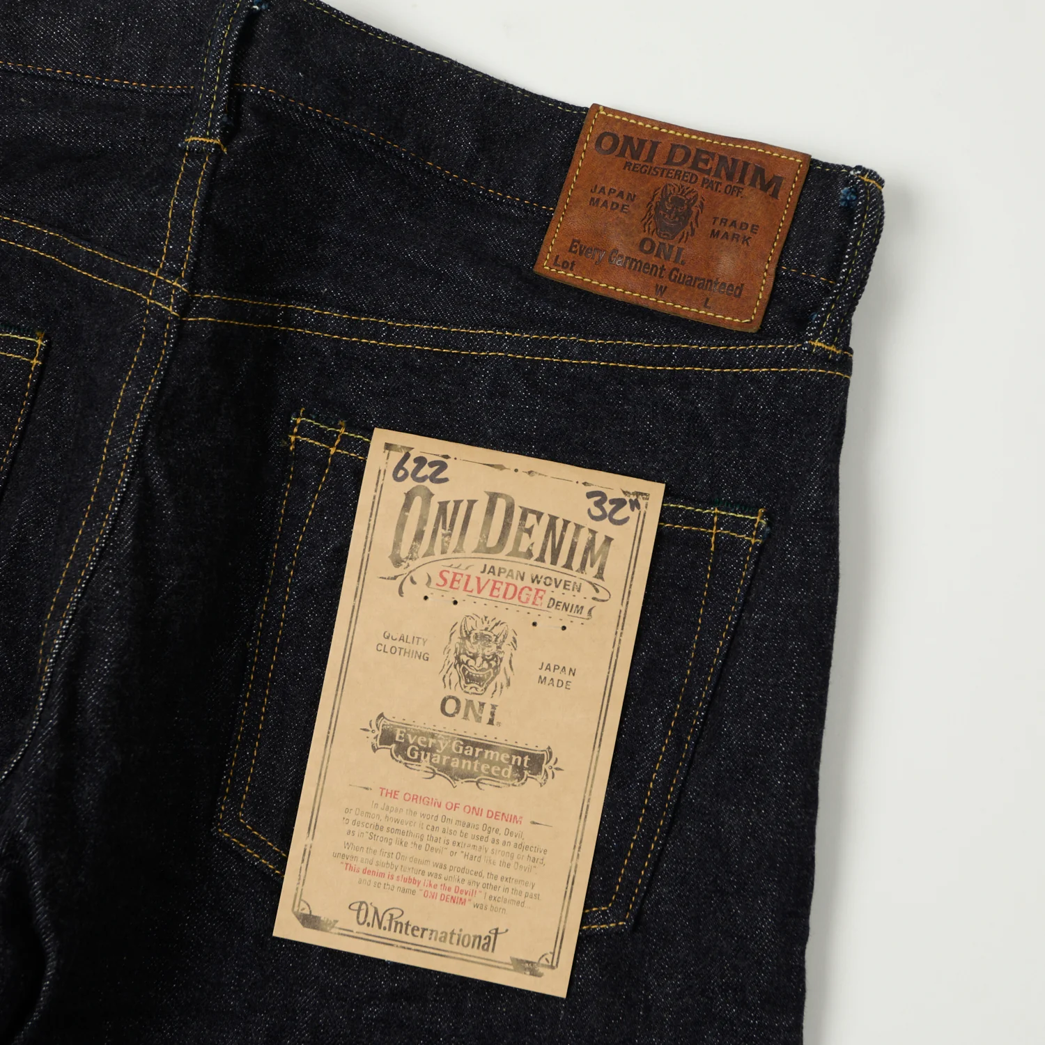 ONI Denim 622 15oz Regular Tapered Jean - One Wash - Image 2