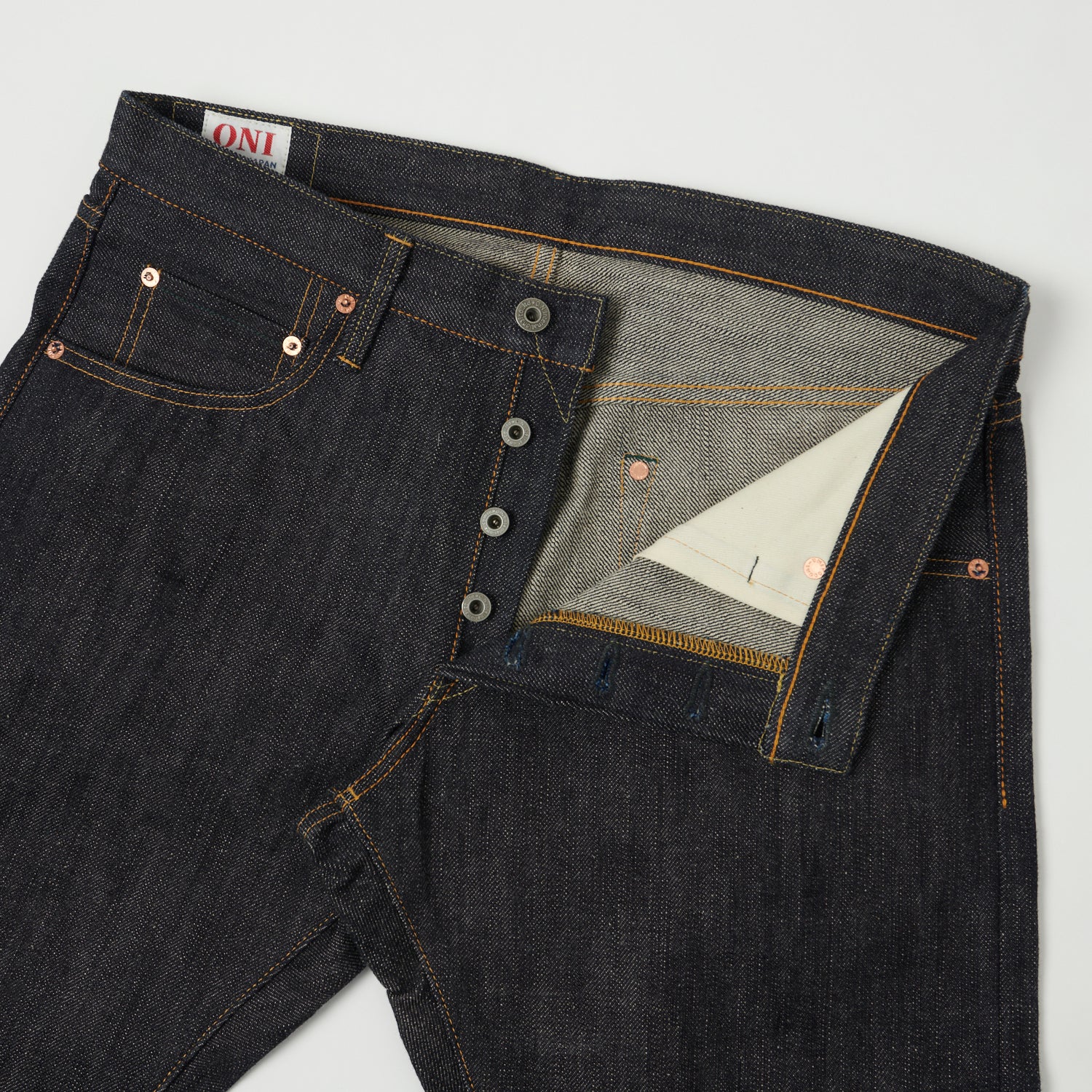ONI Denim 622NXX 17oz Low Tension Regular Tapered Jean - Raw - Image 5