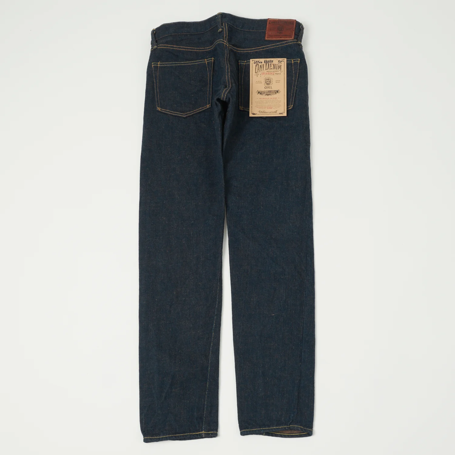 ONI Denim 622ZR-KAKBR 20oz Secret Denim Relaxed Tapered Jean - One Wash - Image 4