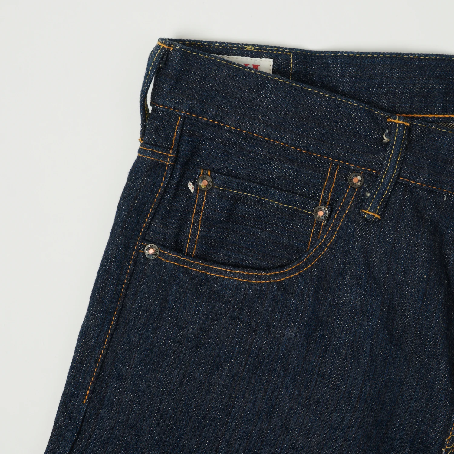 ONI Denim 640 'Kiwami' Semi Hand Made 16oz Natural Indigo Slim Tapered Jean - One Wash - Image 5