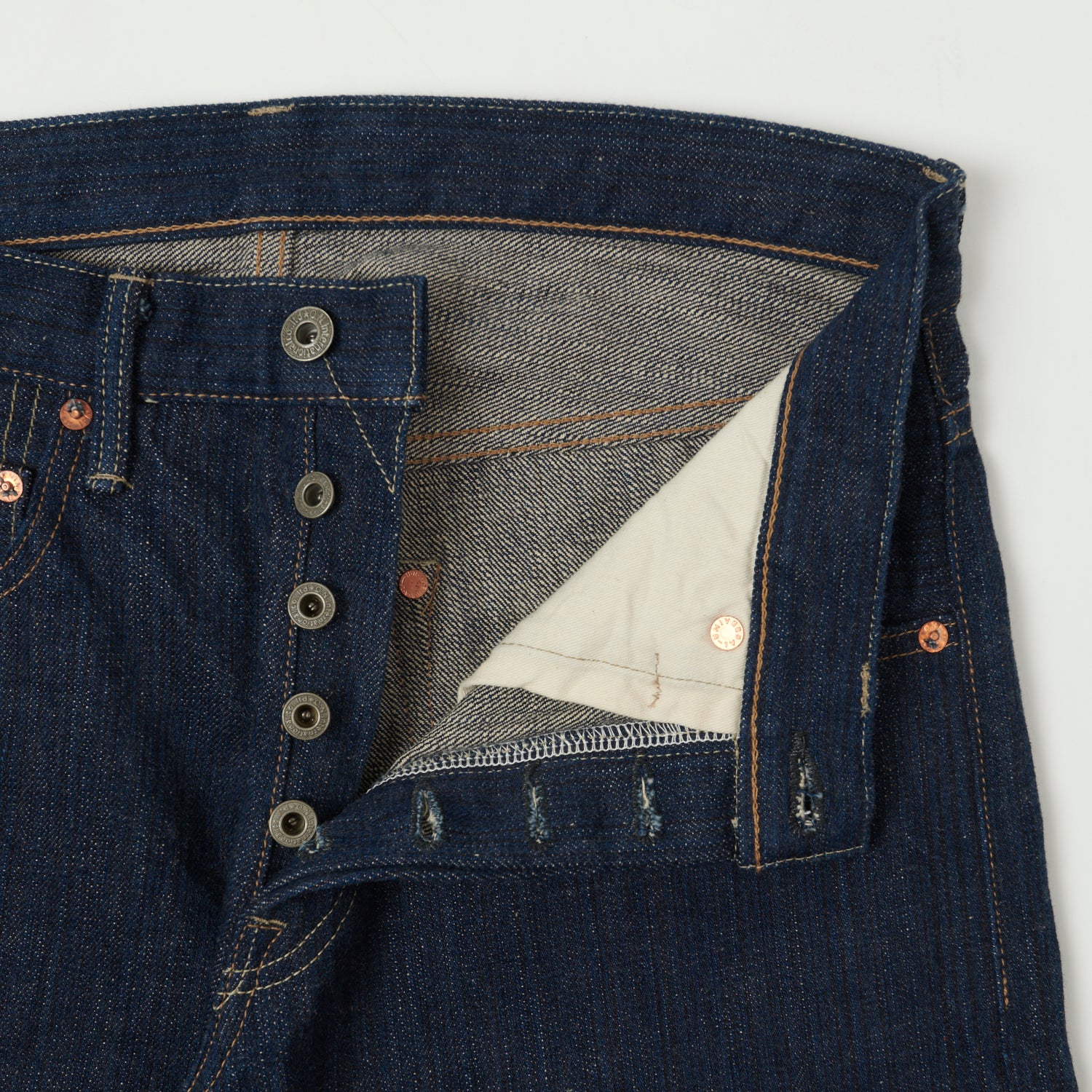 ONI Denim 679 Kiwami Natural Indigo 16oz Slim Tapered Jean - One Wash - Image 4