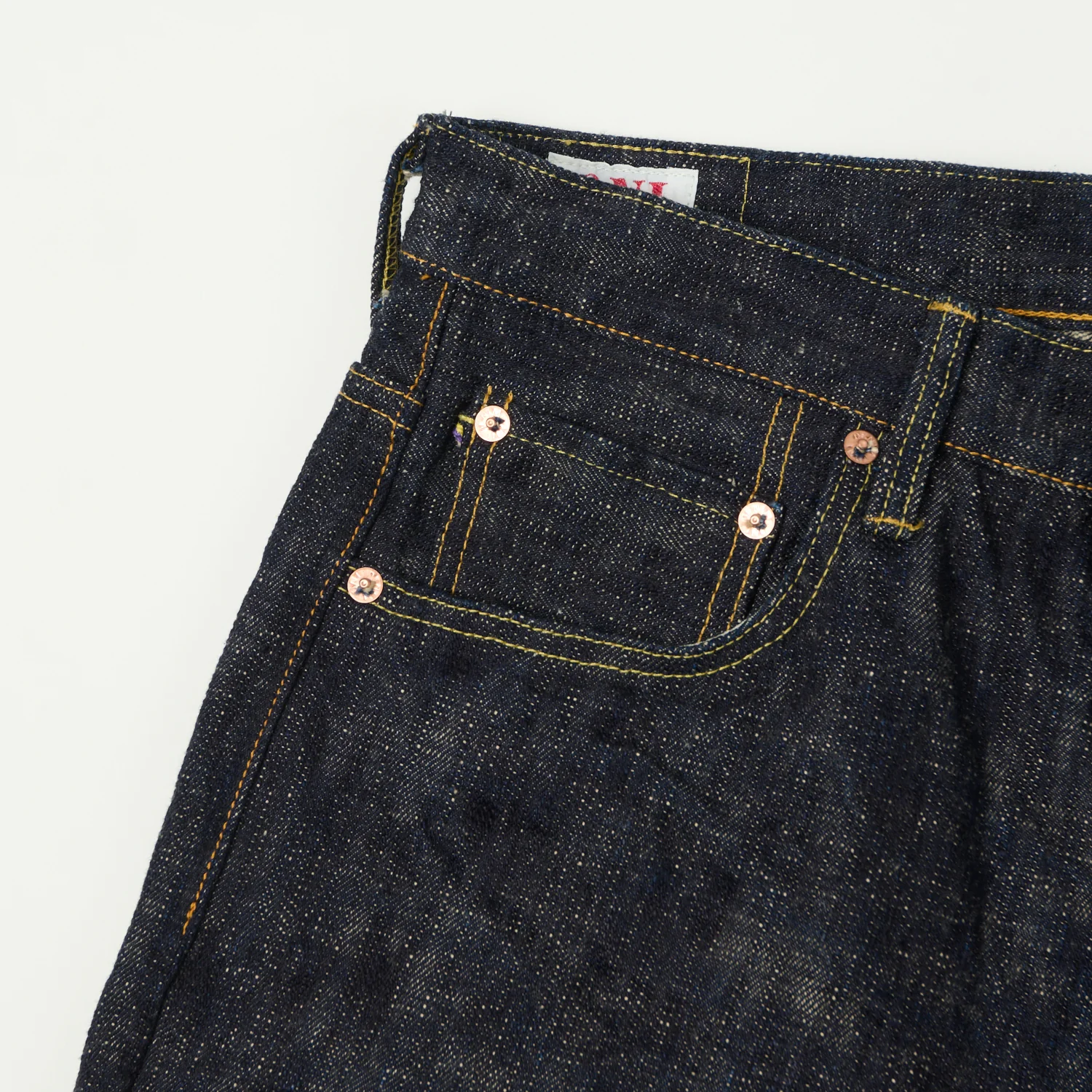 ONI Denim 902-Kasuri 17oz Regular Tapered Jean - One Wash - Image 4