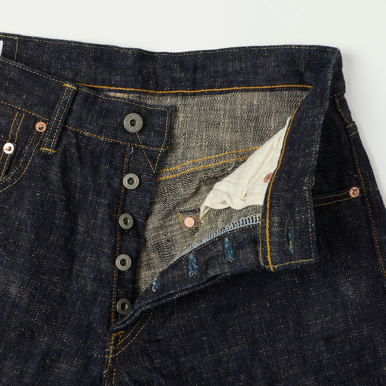 ONI Denim 902-Kasuri 17oz Regular Tapered Jean - One Wash - Image 5