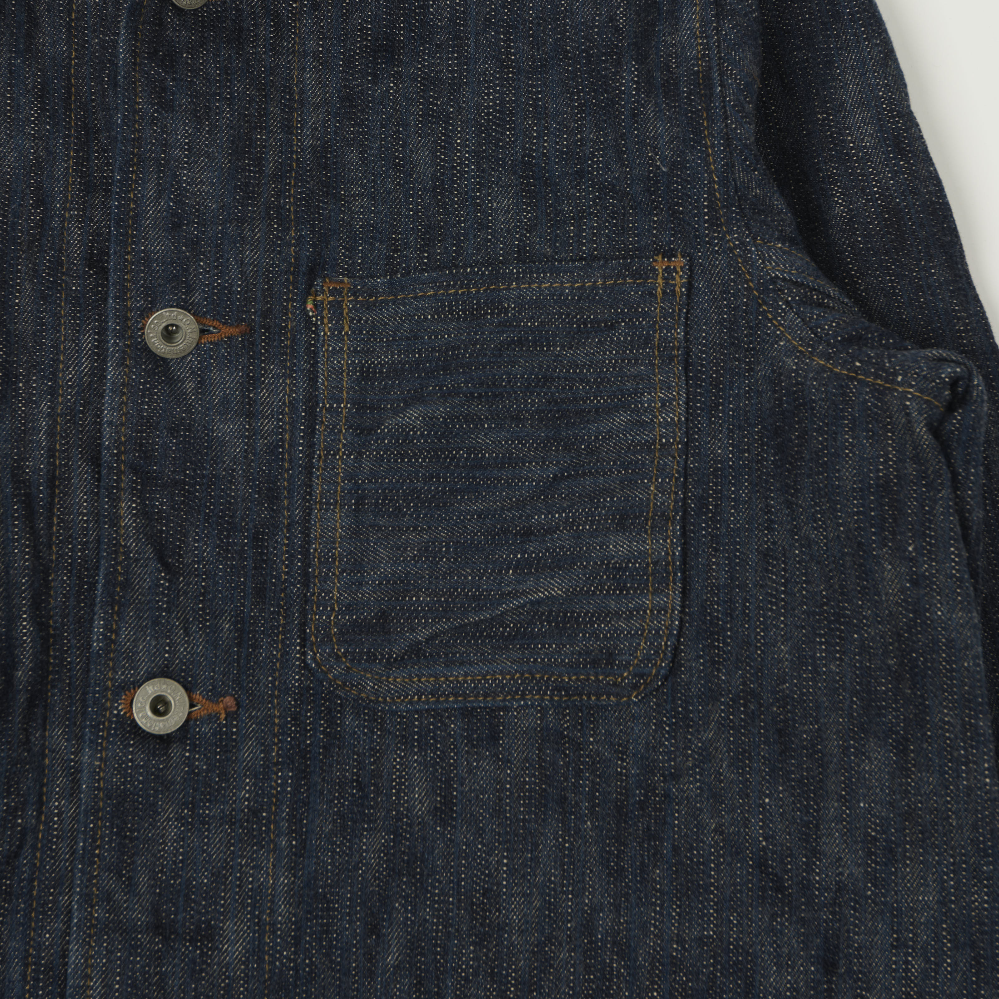 ONI Denim 03502-Kase 16oz Natural Indigo Coverall Jacket - One wash - Image 4