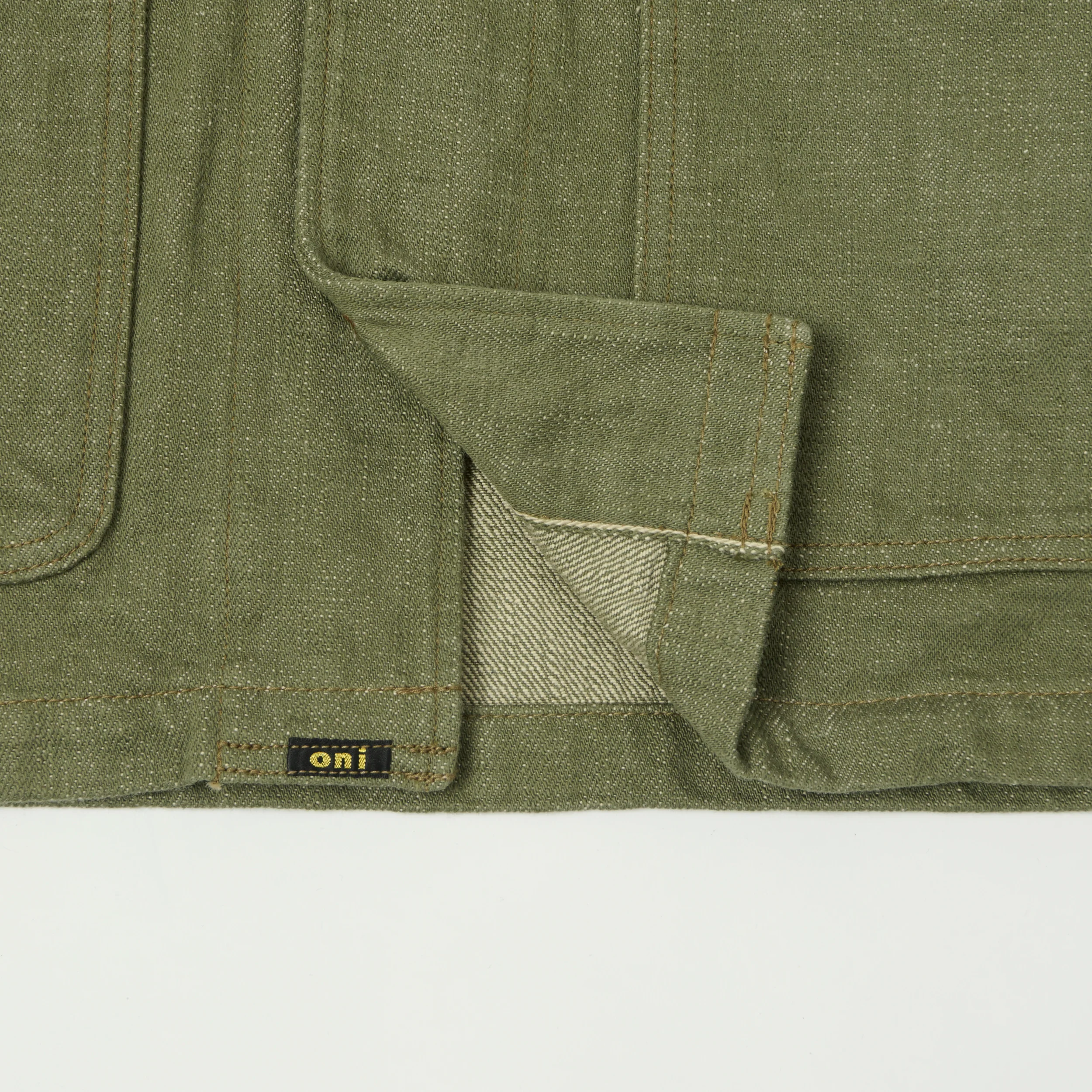 ONI Denim 03502-OLD18 18oz Coverall Jacket - Olive - Image 5