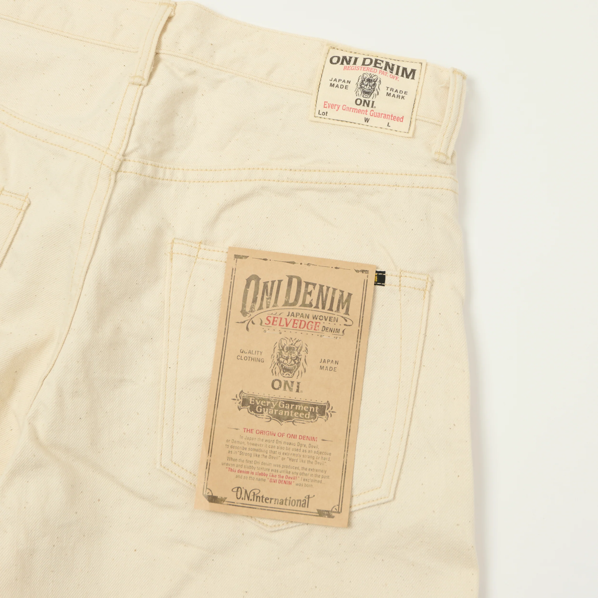 ONI Denim 200-EC 12.5oz Wide Straight Jean - Ecru - Image 2