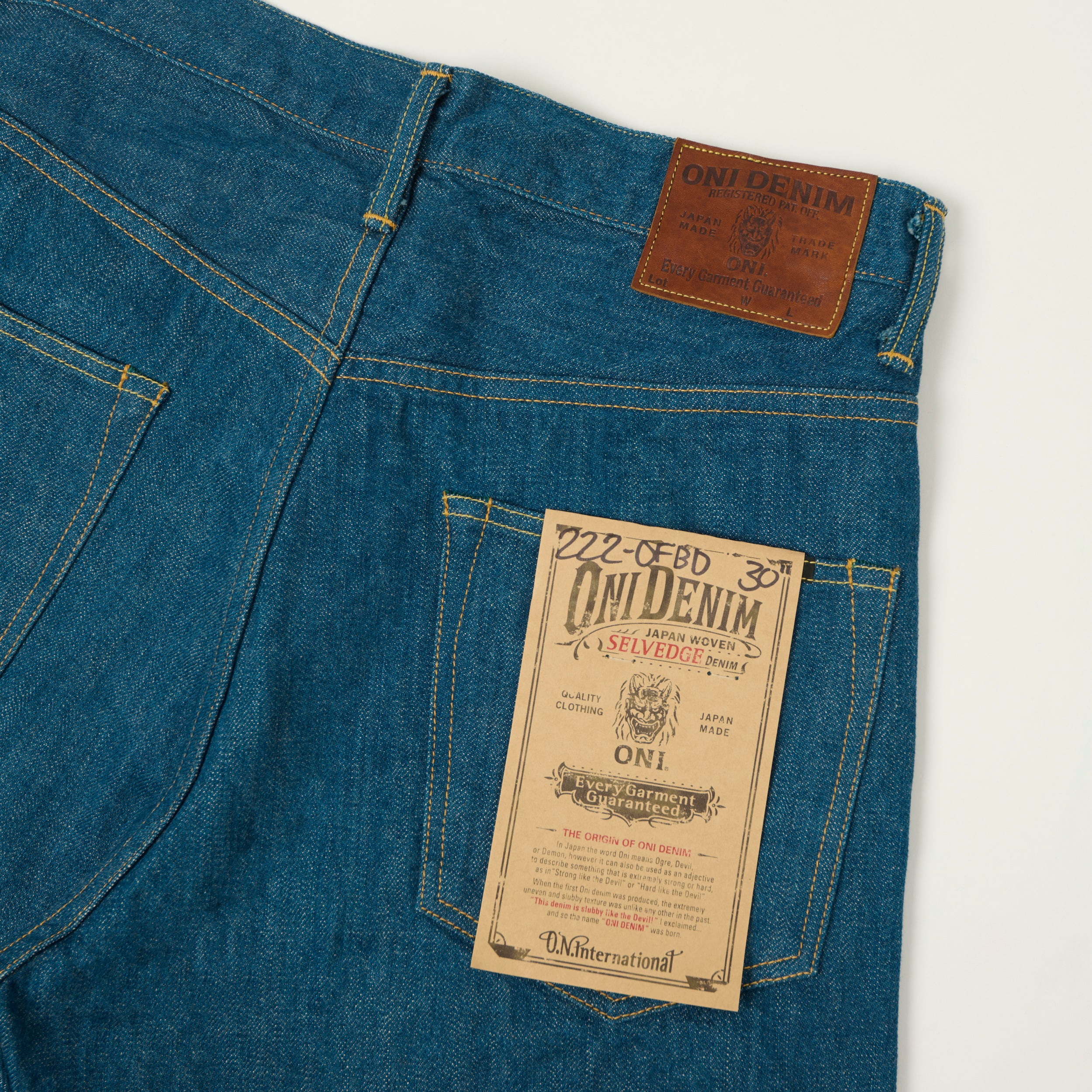 ONI Denim 222-OFBD 13.7oz Extra Wide Straight Jean - One Wash - Image 2