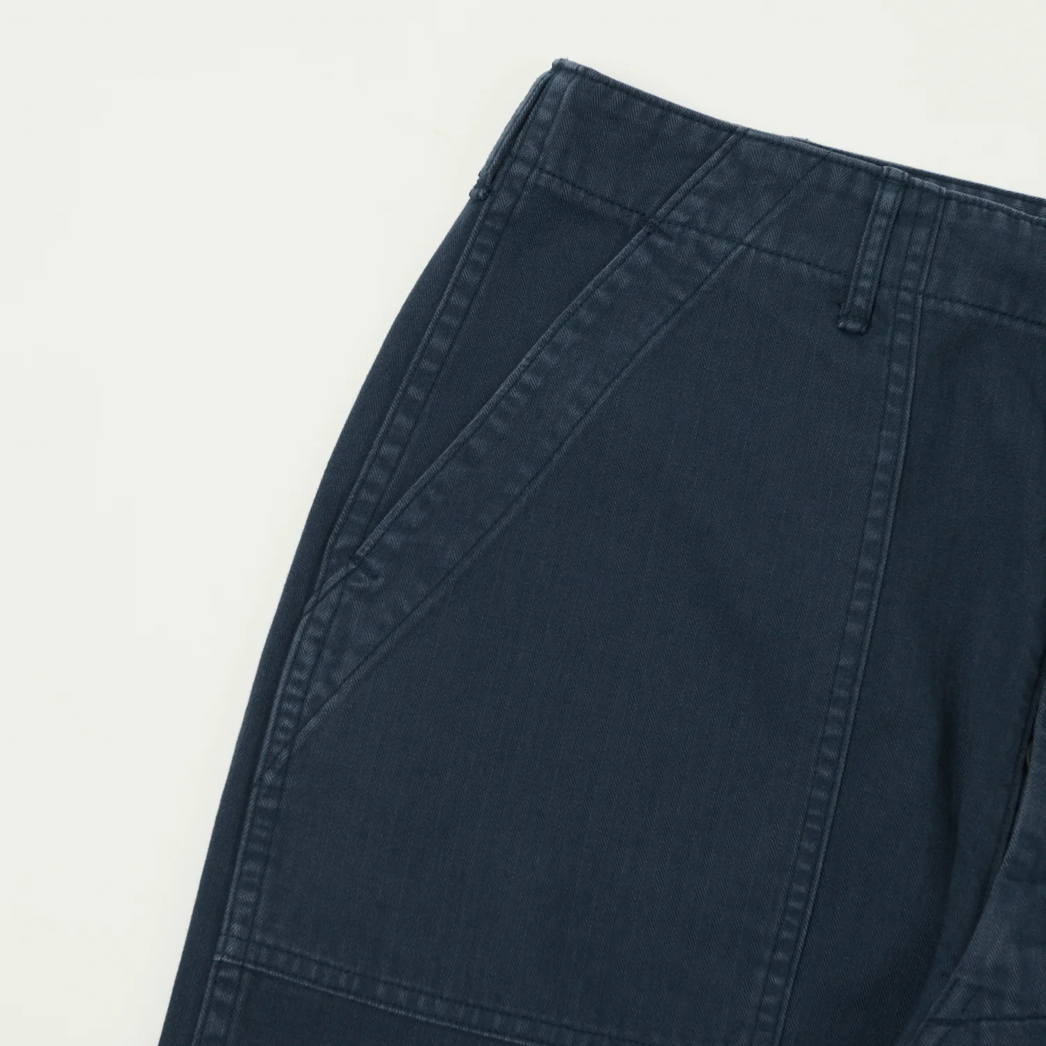orSlow Herringbone Twill Lightweight Fatigue Pants - Navy - Image 3