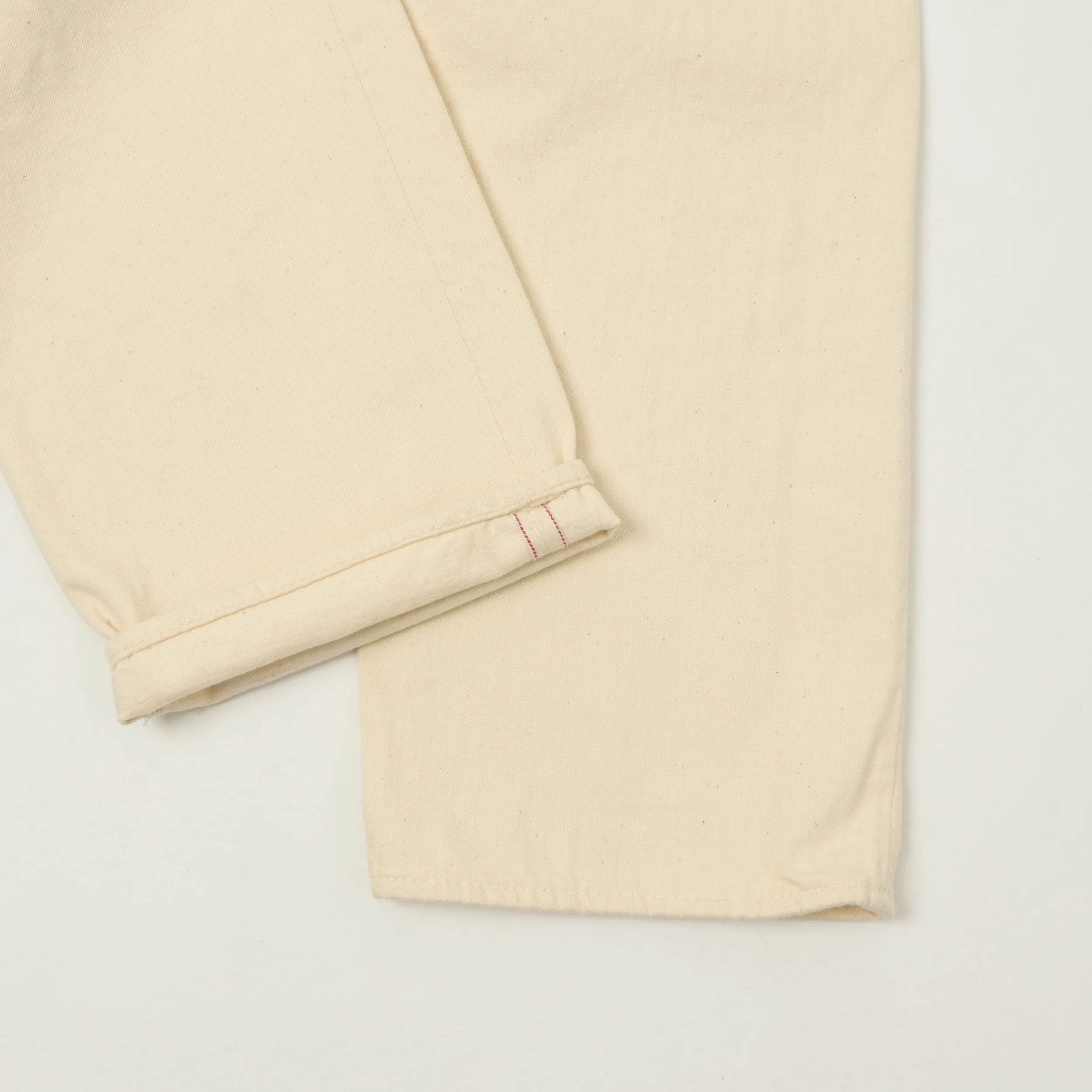 orSlow 'Grandad's' Cinch Back Regular Straight Jean - Ecru - Image 3