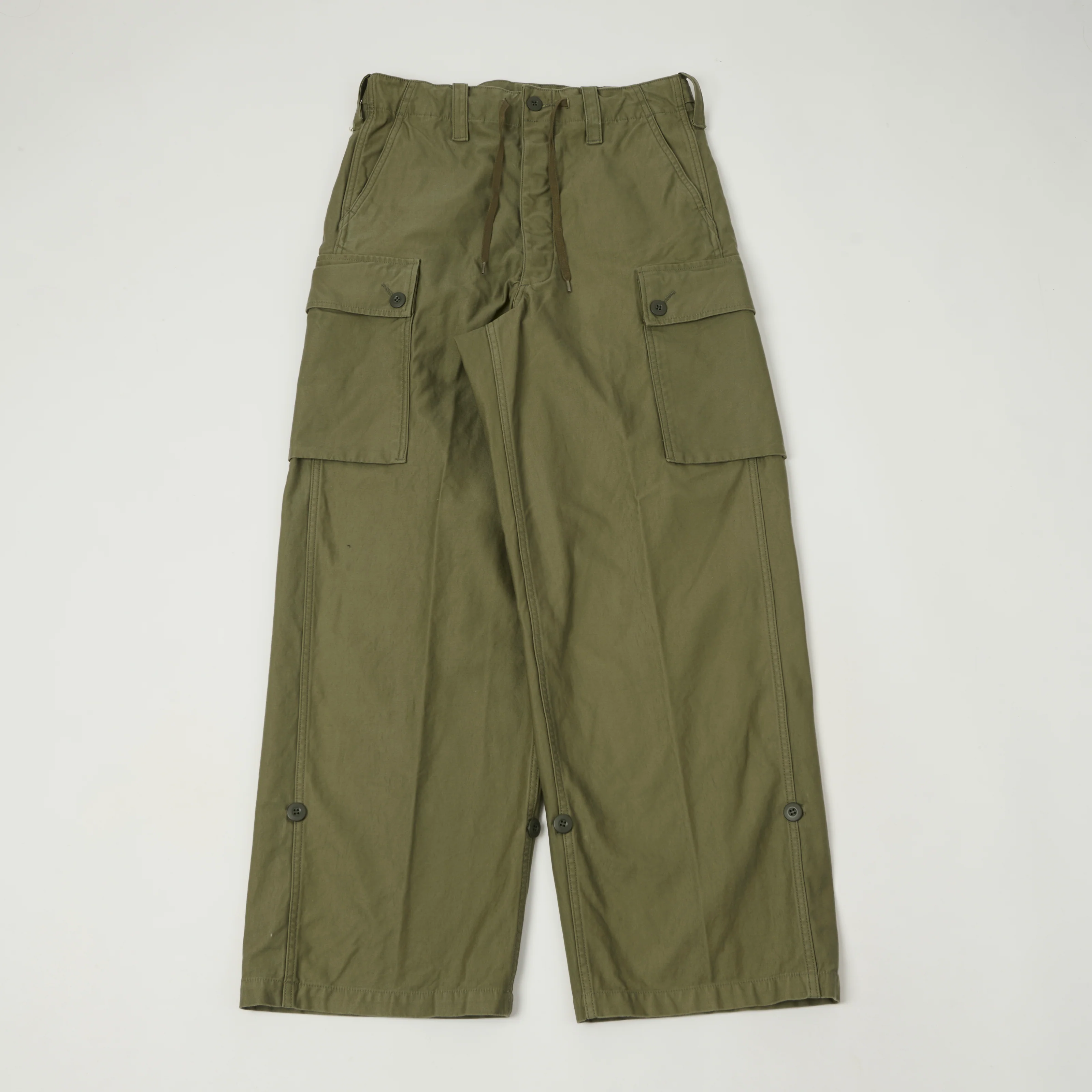 orSlow Sateen Cargo Pants - Army Green