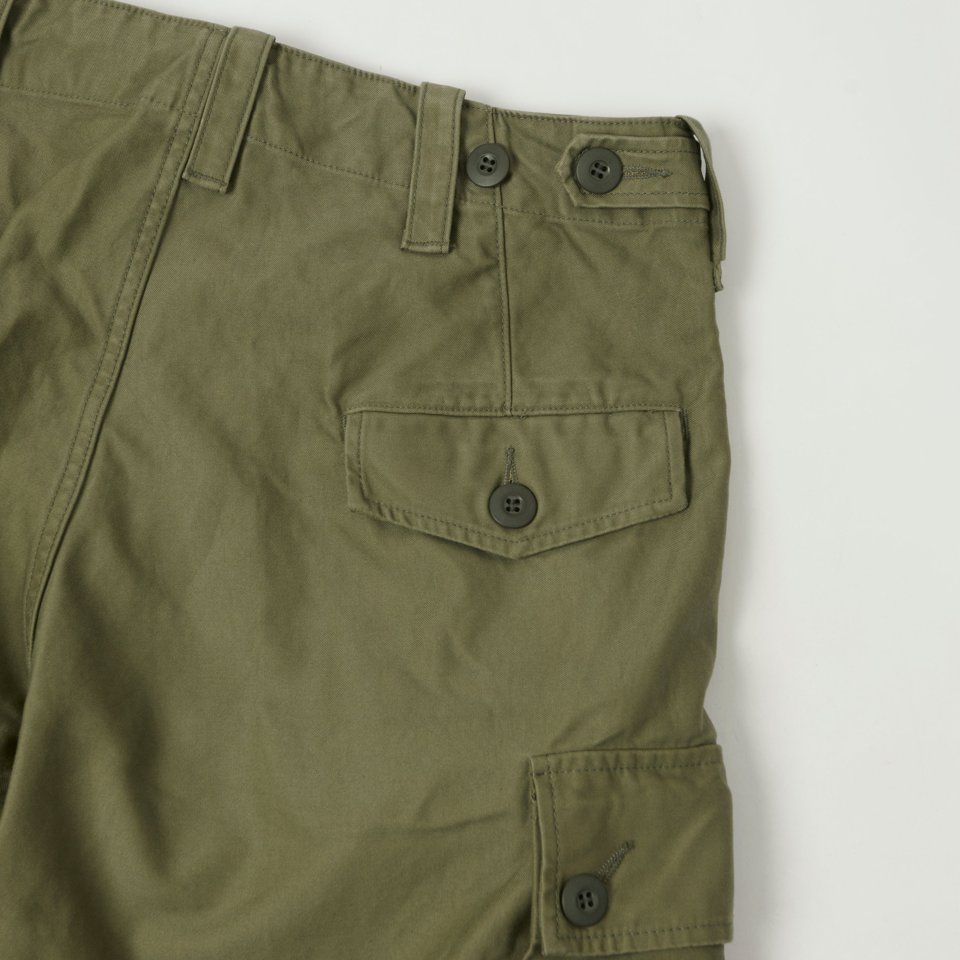 orSlow Sateen Cargo Pants - Army Green - Image 2