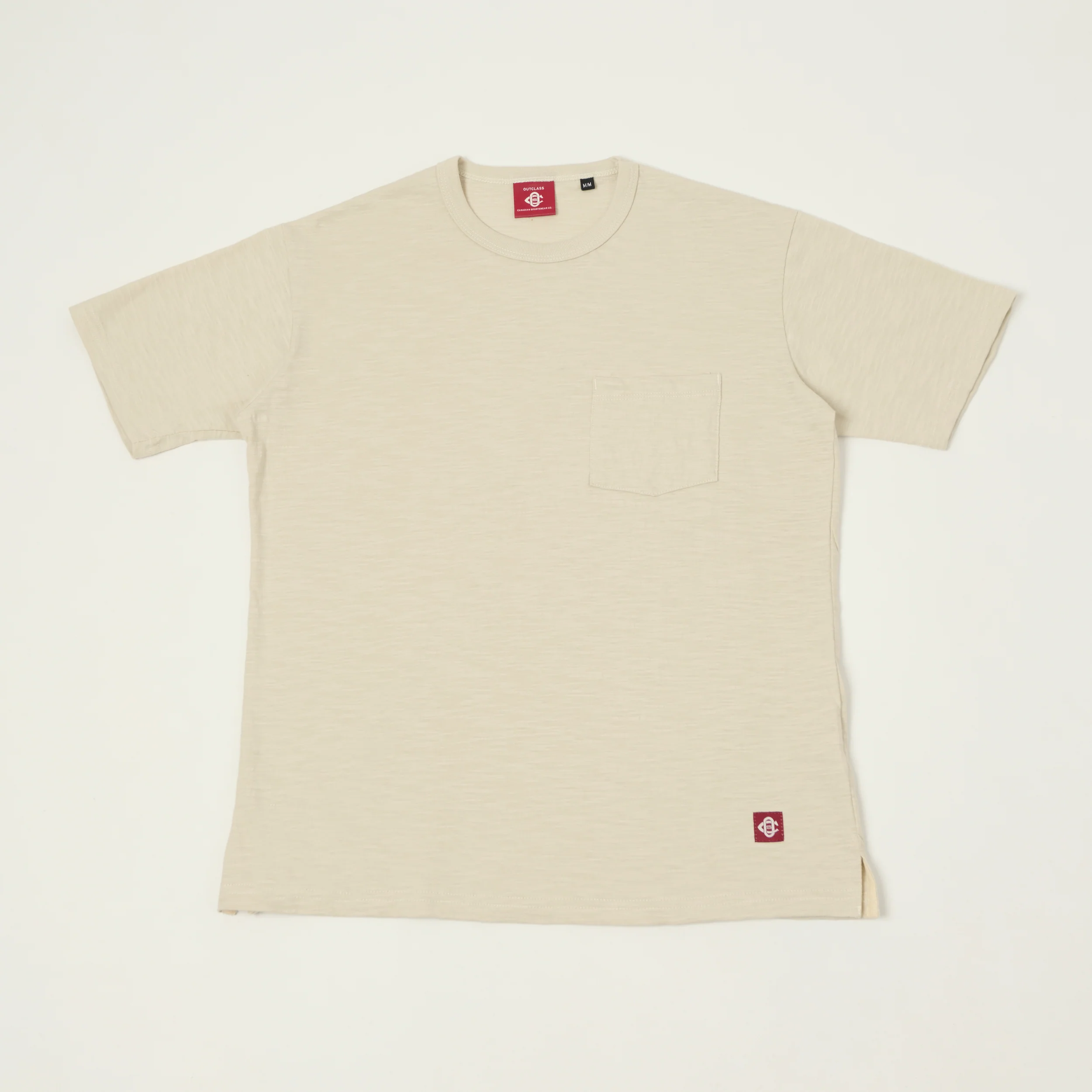 Outclass Slub Knit Pocket T-Shirt - Birch