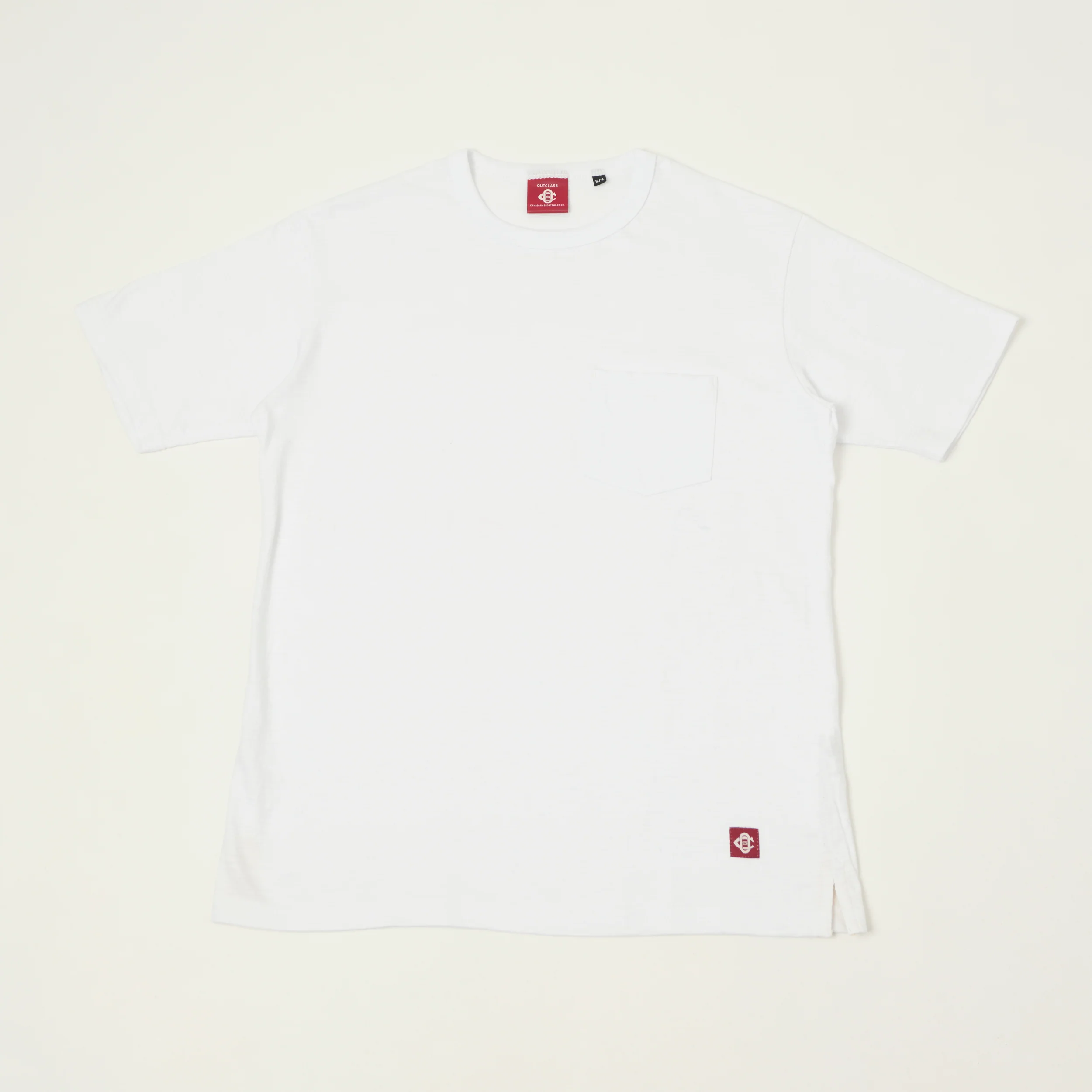 Outclass Slub Knit Pocket T-Shirt - White