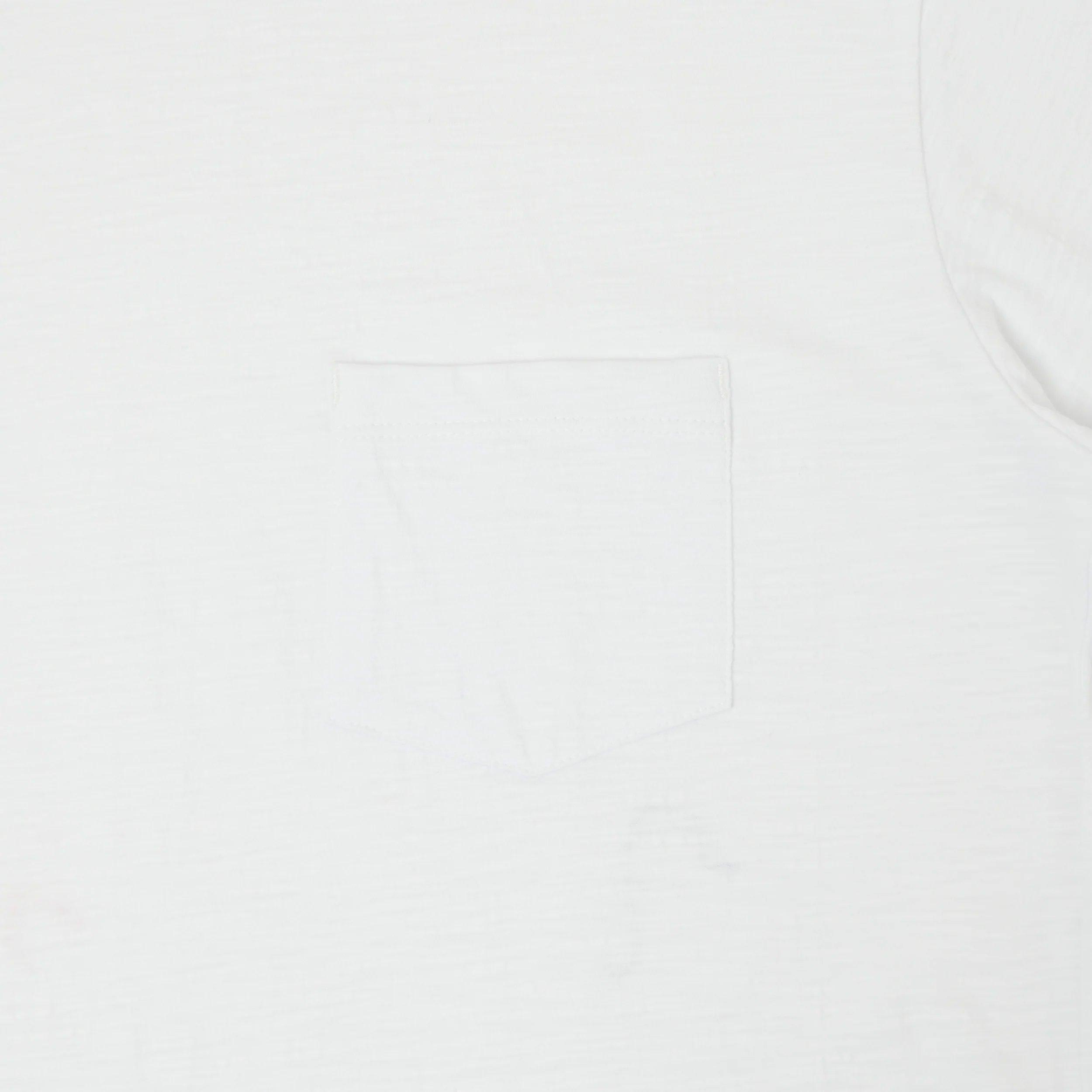 Outclass Slub Knit Pocket T-Shirt - White - Image 4