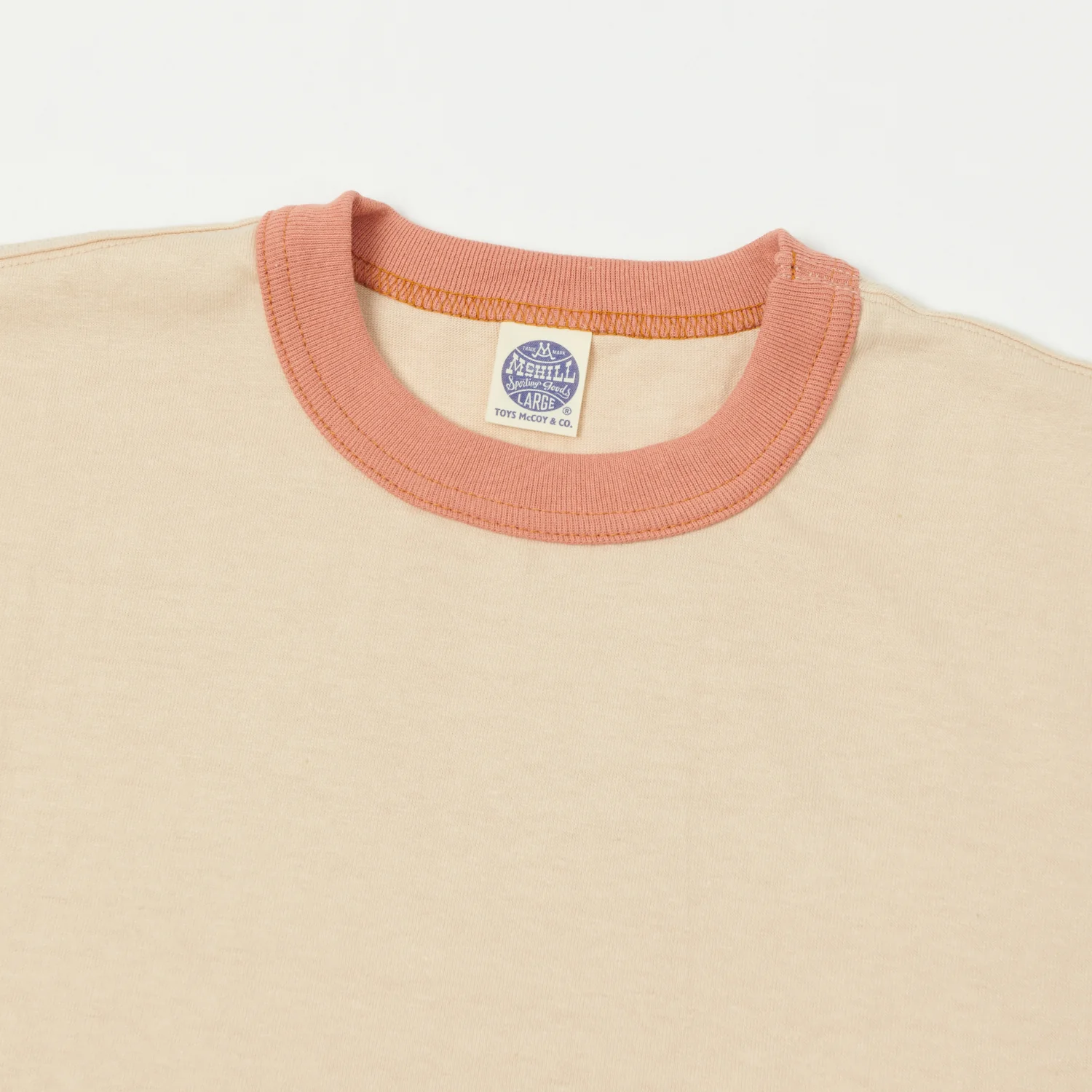 TOYS McCOY Ringer Pocket T-Shirt - Beige/Carrot - Image 2