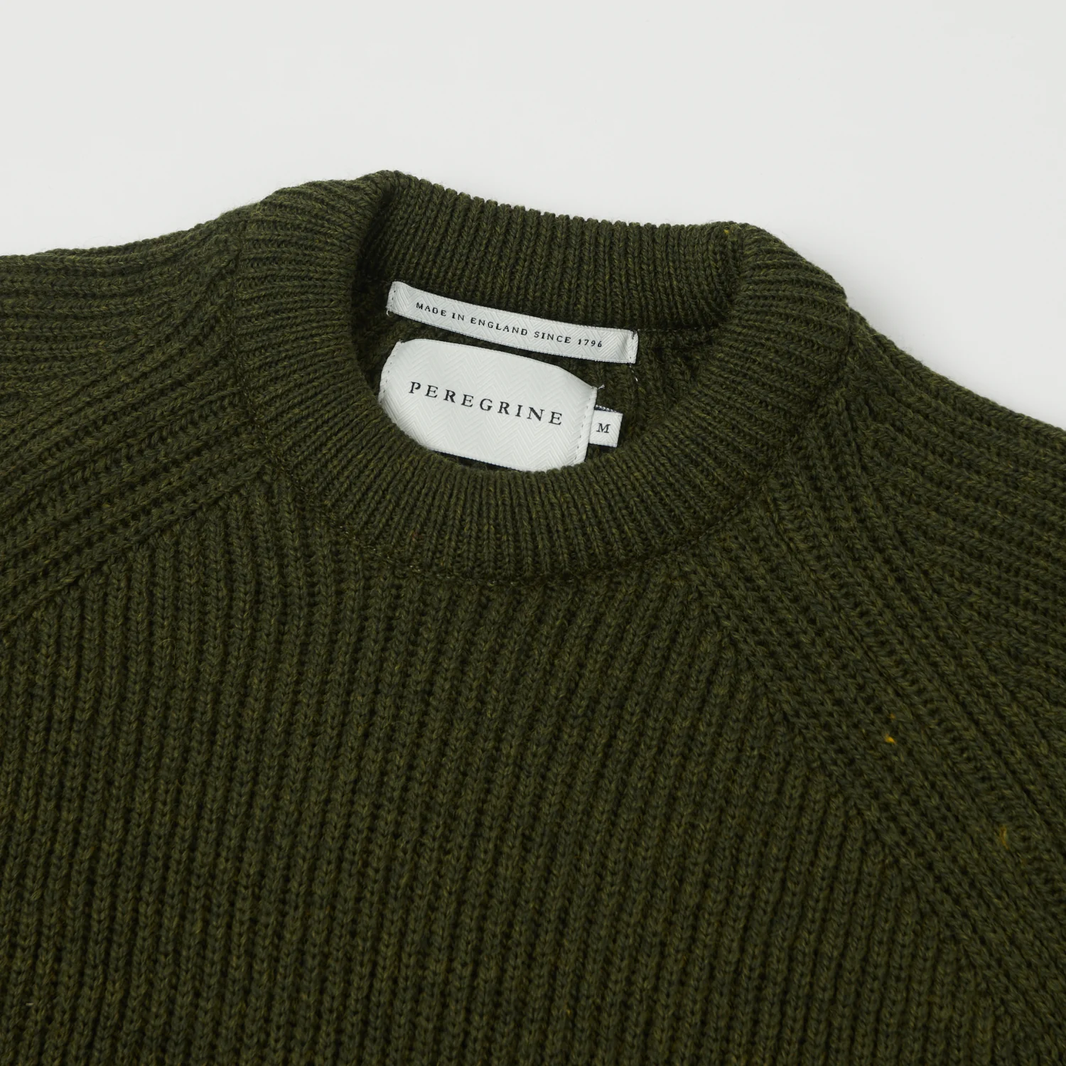 Peregrine Ford Crew Neck Jumper - Olive - Image 2