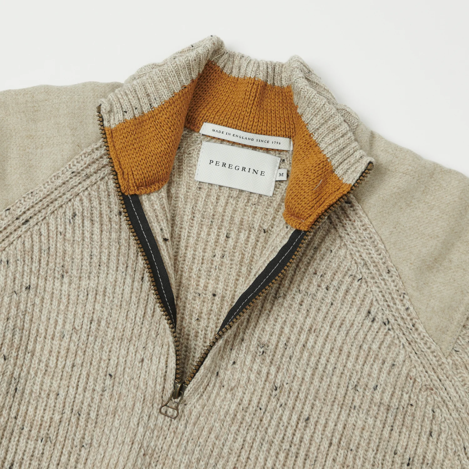 Peregrine Foxton Quarter Zip Jumper - Oatmeal - Image 2