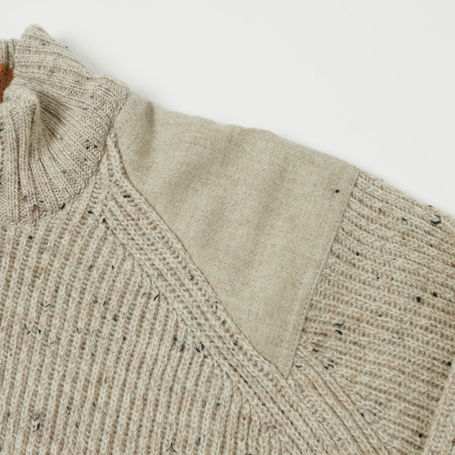 Peregrine Foxton Quarter Zip Jumper - Oatmeal - Image 3
