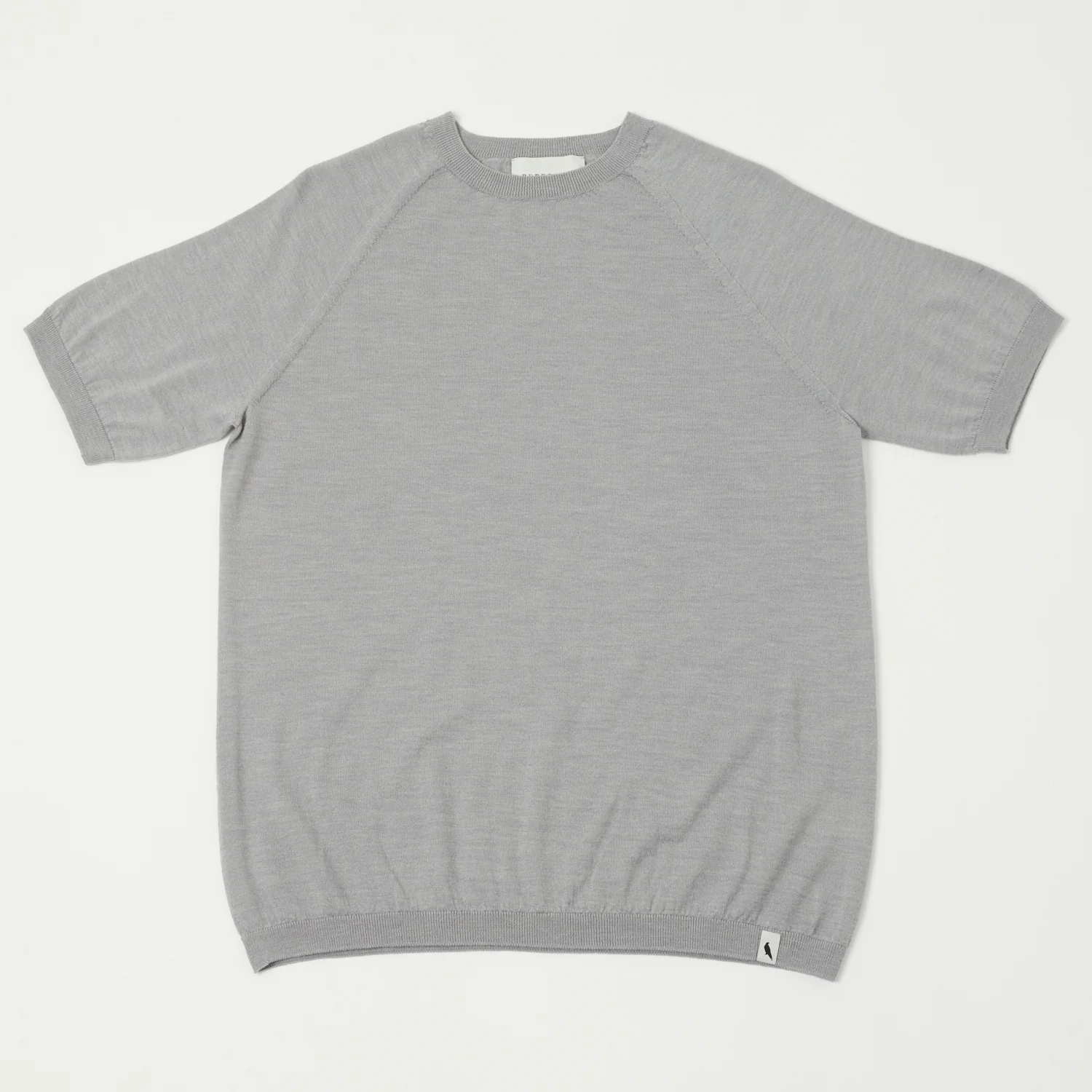 Peregrine Knitted Wool T-Shirt - Light Grey