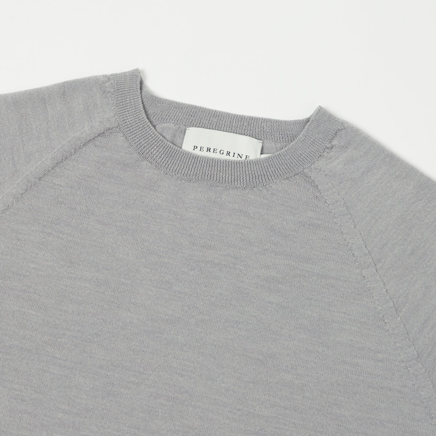 Peregrine Knitted Wool T-Shirt - Light Grey - Image 2