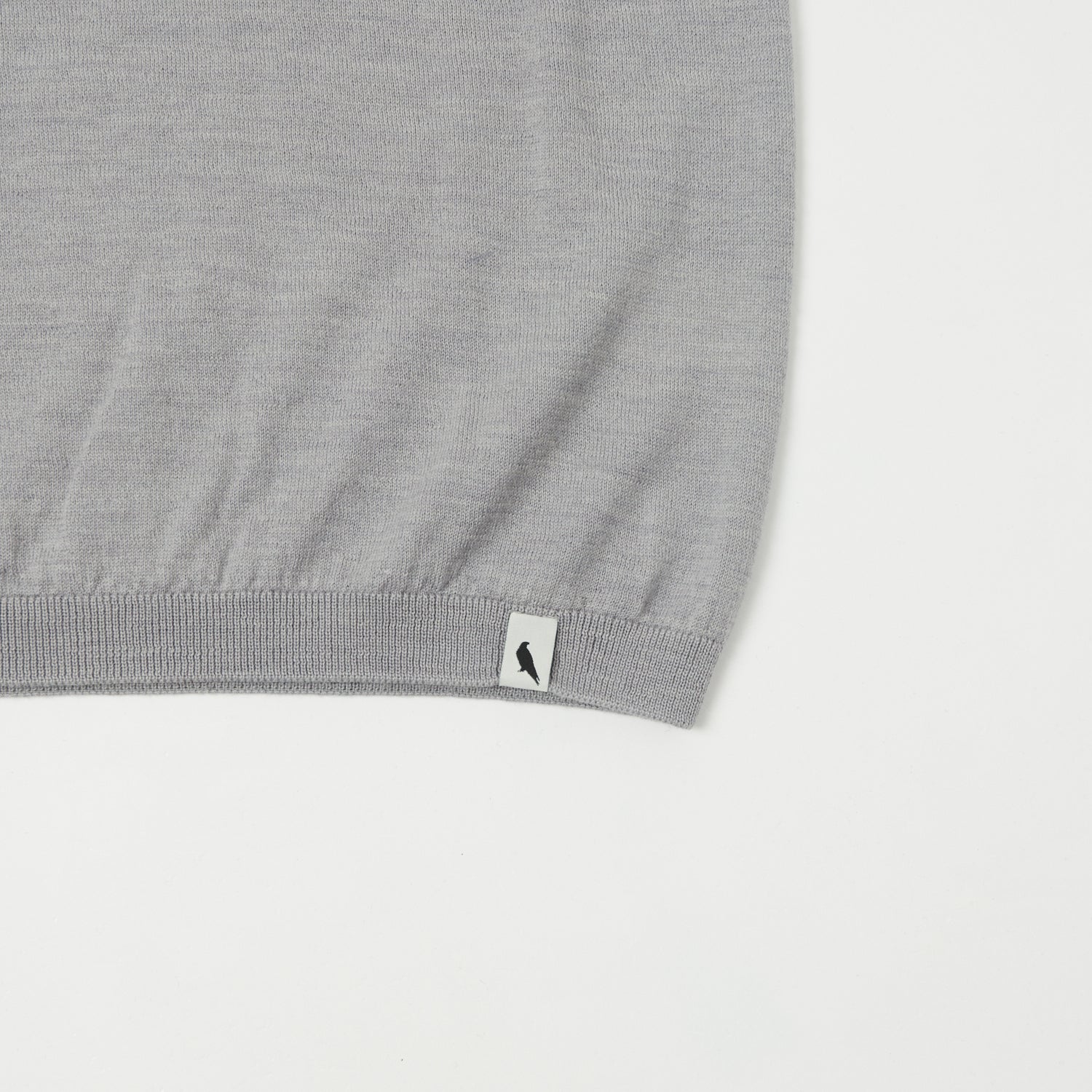 Peregrine Knitted Wool T-Shirt - Light Grey - Image 3
