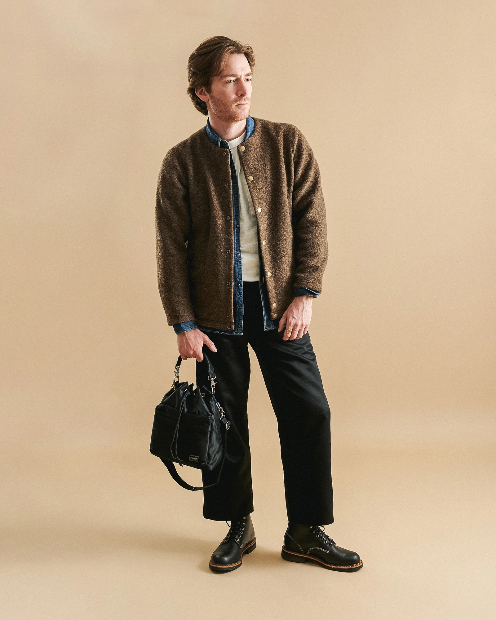 Porter-Yoshida & Co. Small Balloon Sac - Black - Image 8