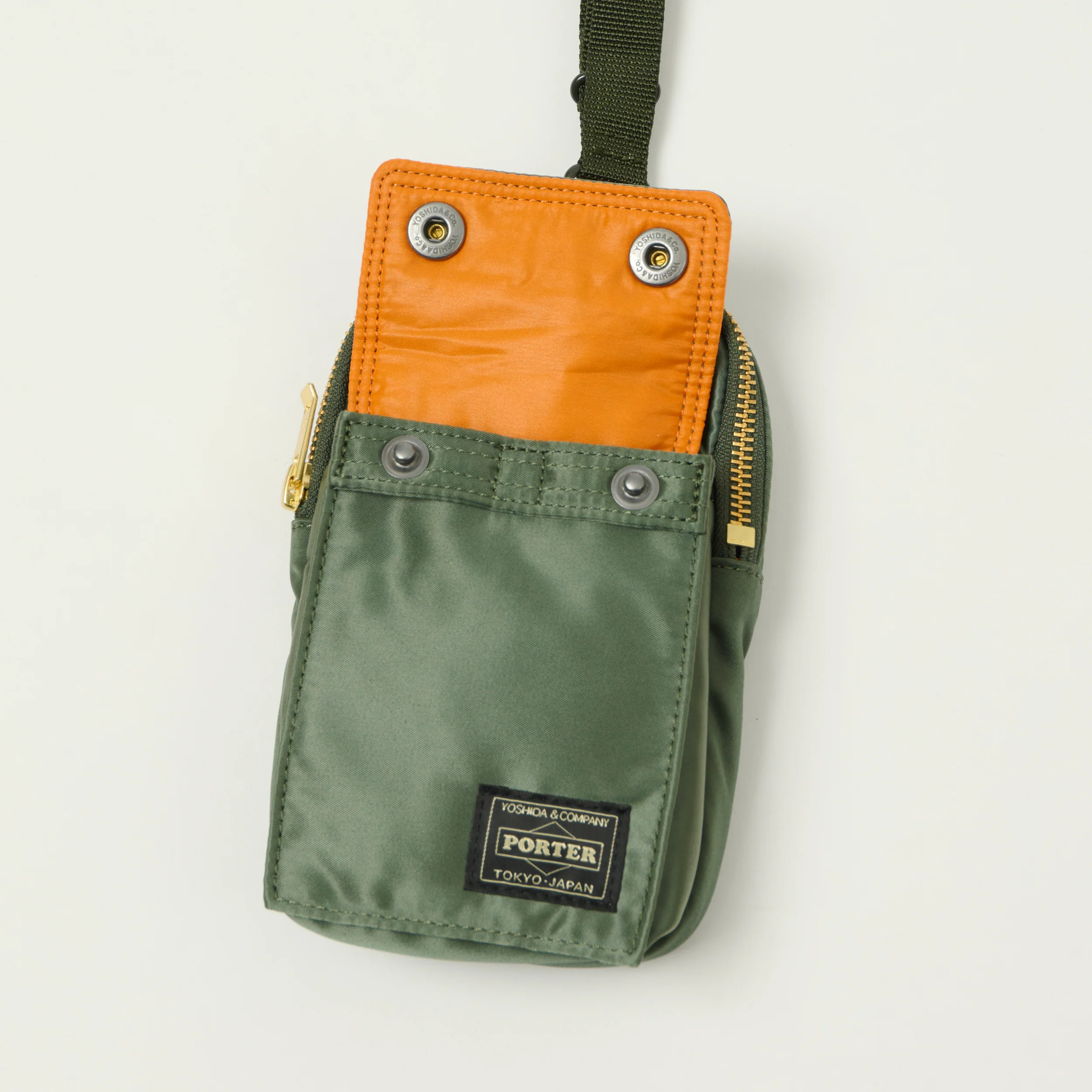 Porter-Yoshida & Co Bio Tanker Mobile Pouch - Sage Green - Image 4